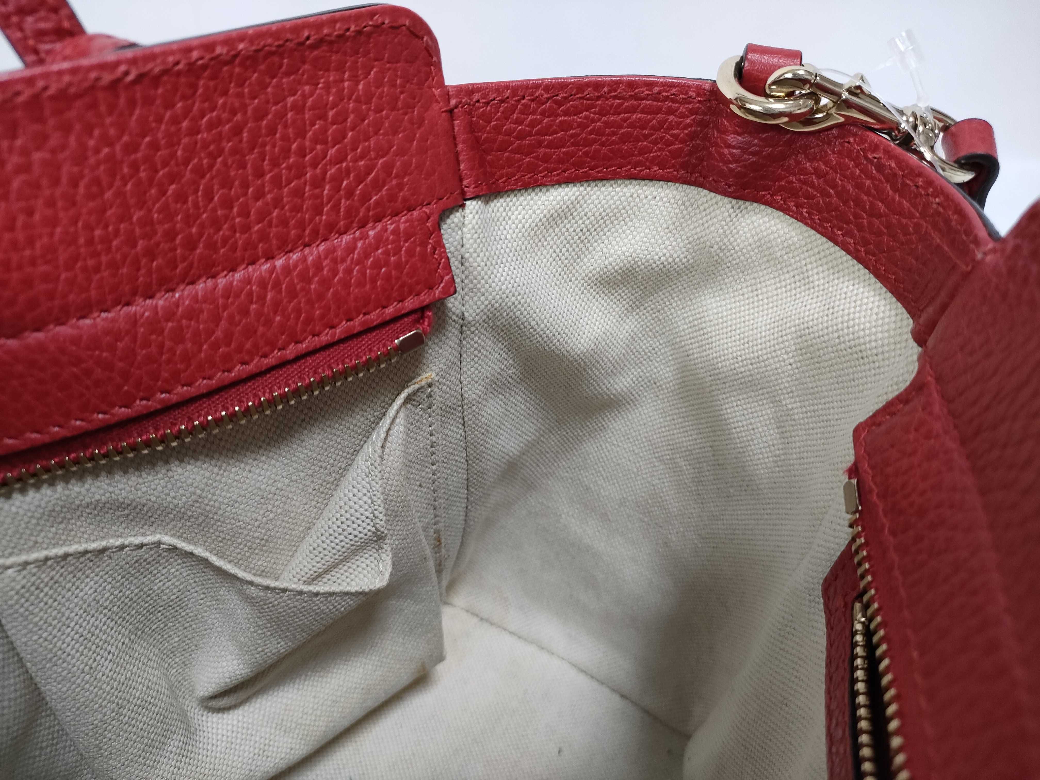 2-Way Handbag 368827 Leather Red ST Dust Bag Name Tag Handbag — view 12