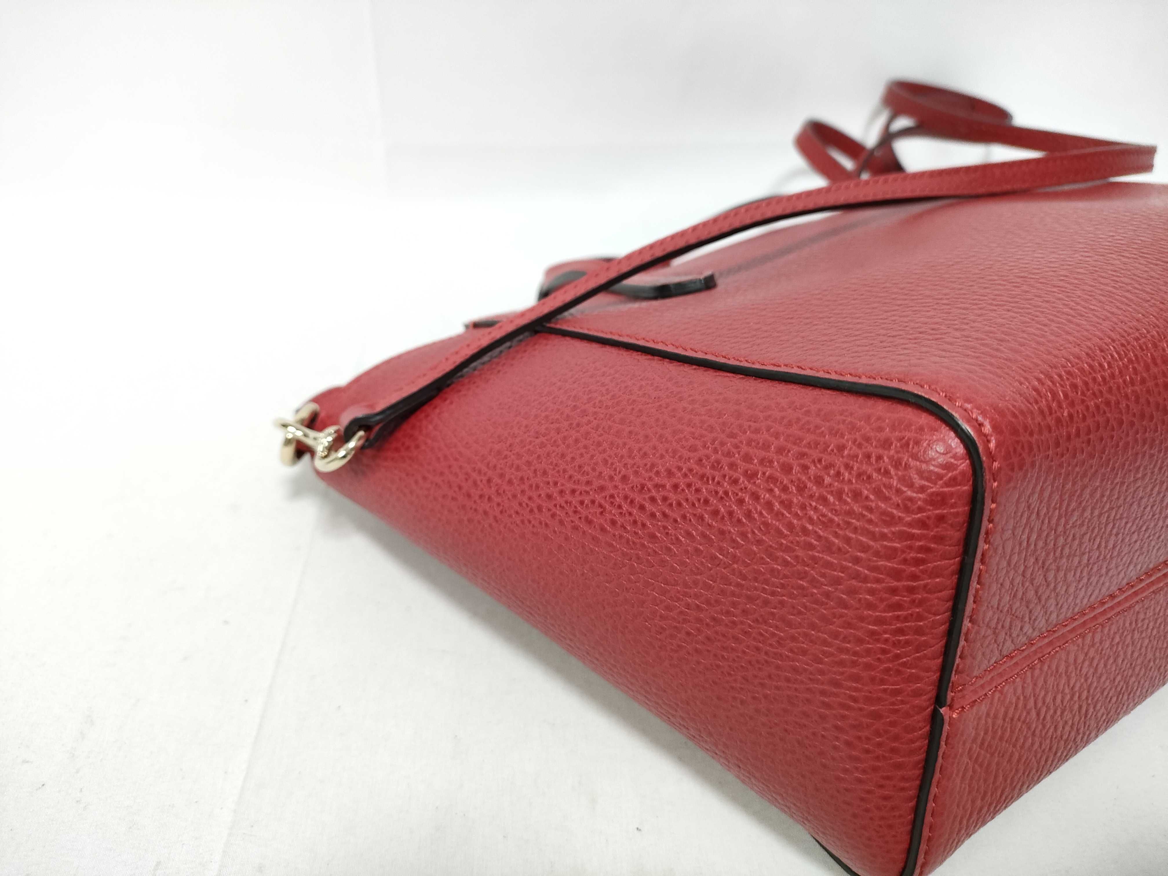 2-Way Handbag 368827 Leather Red ST Dust Bag Name Tag Handbag — view 5