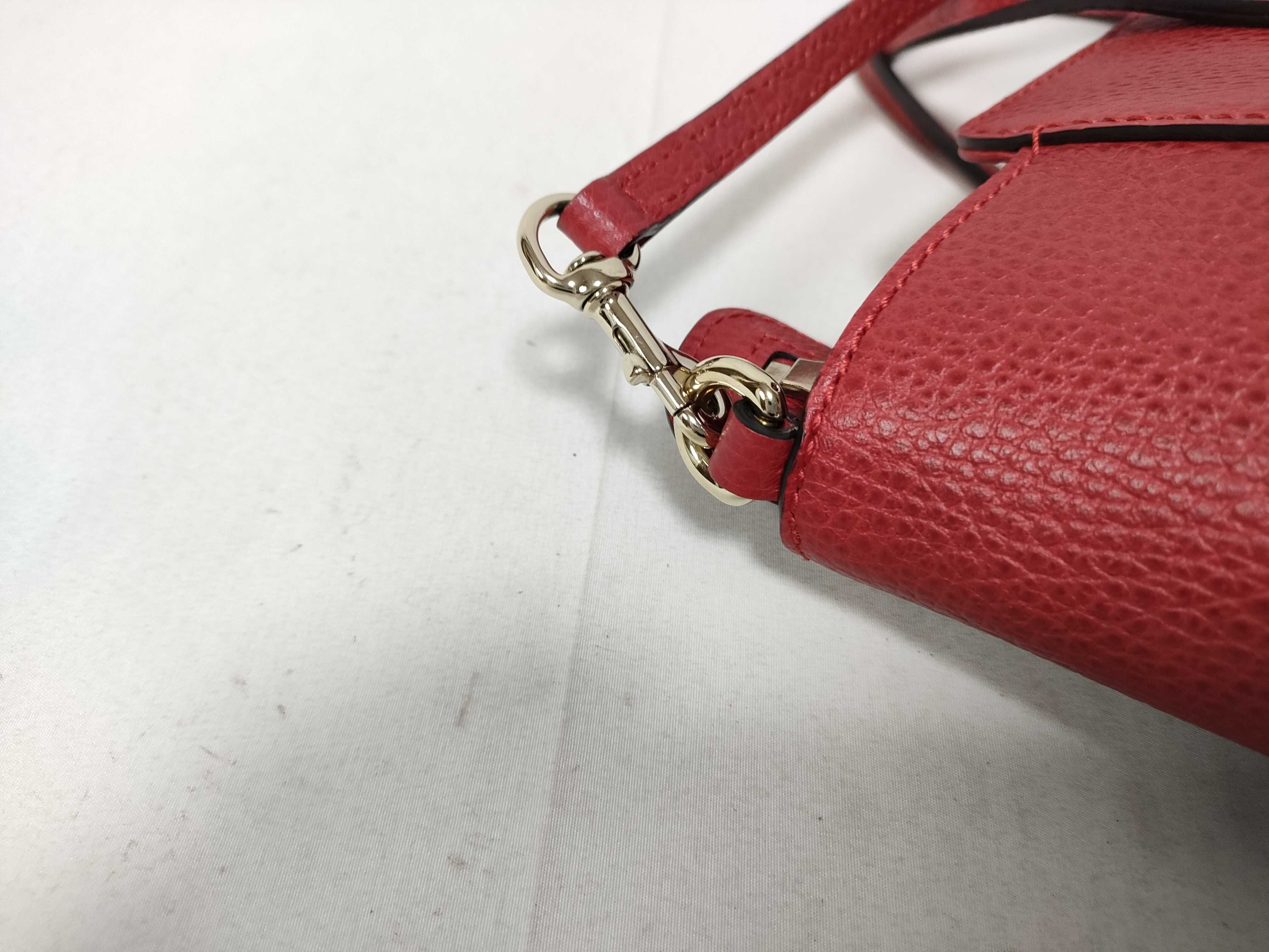 2-Way Handbag 368827 Leather Red ST Dust Bag Name Tag Handbag — view 6