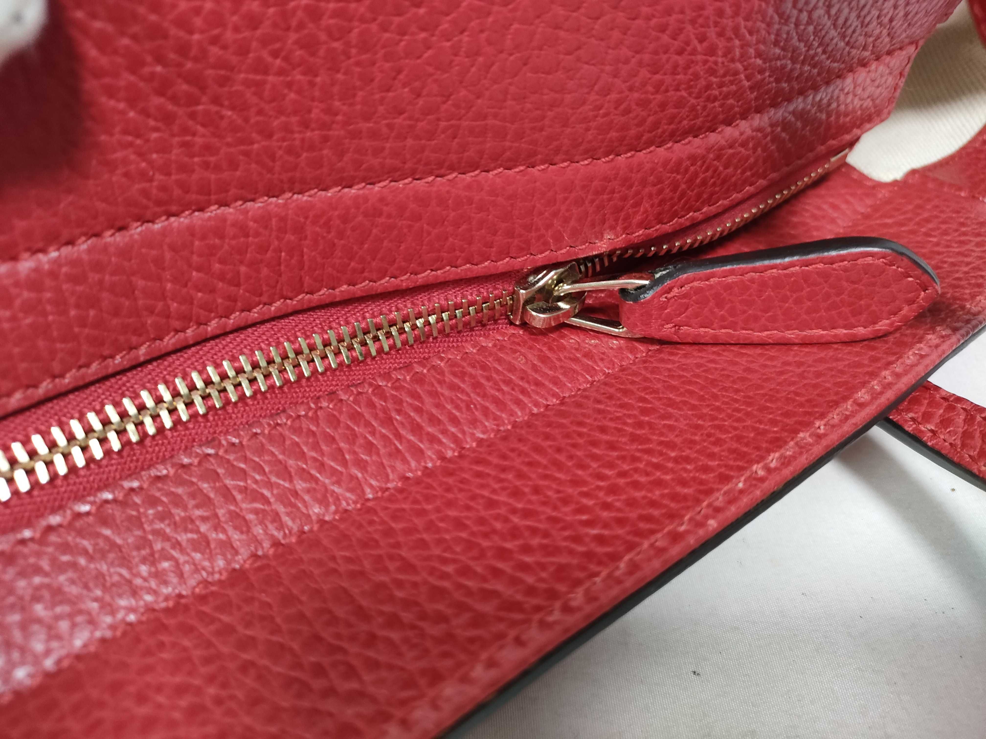 2-Way Handbag 368827 Leather Red ST Dust Bag Name Tag Handbag — view 10