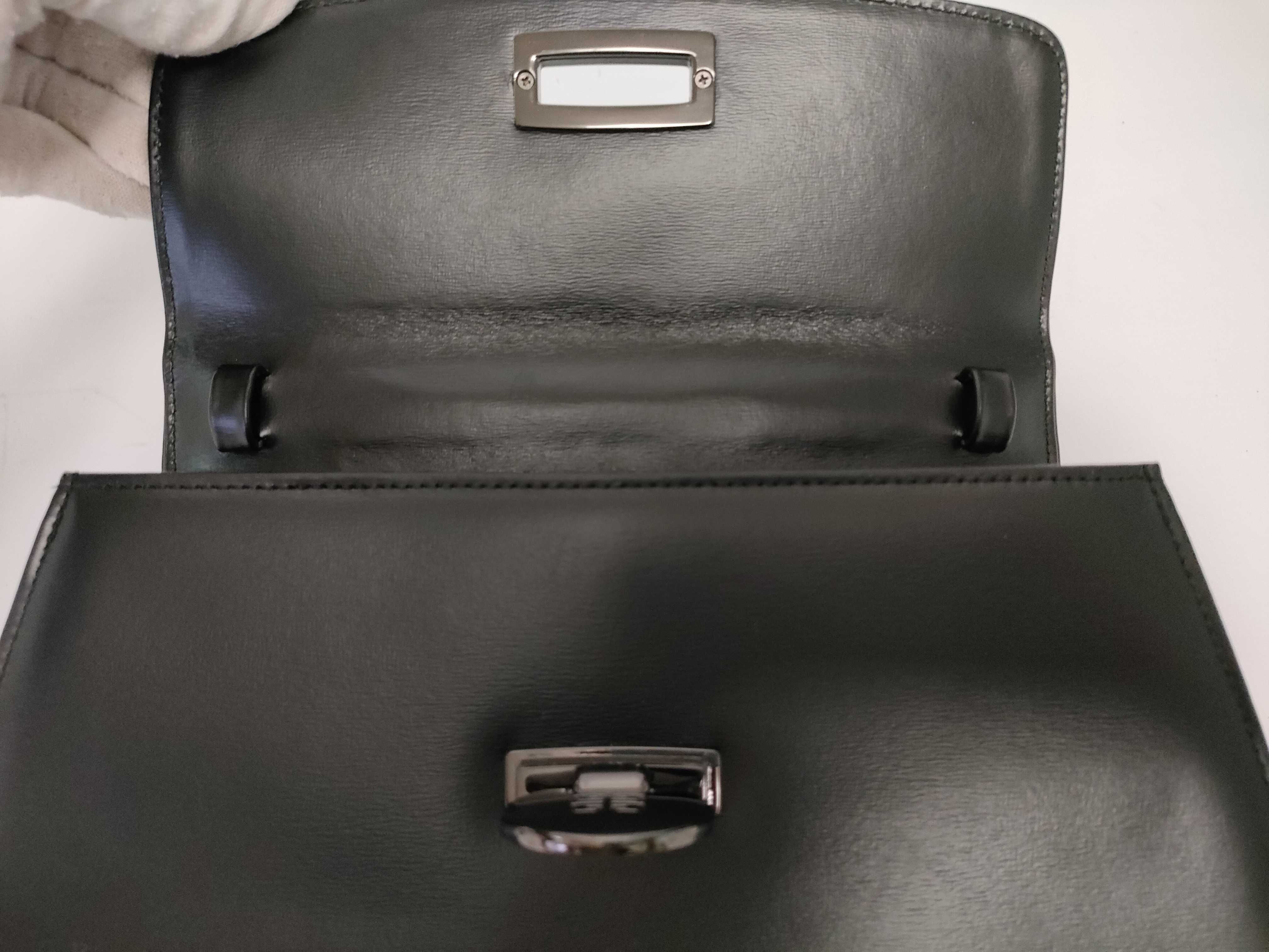 2-Way Bag, Black Leather Handbag — view 10
