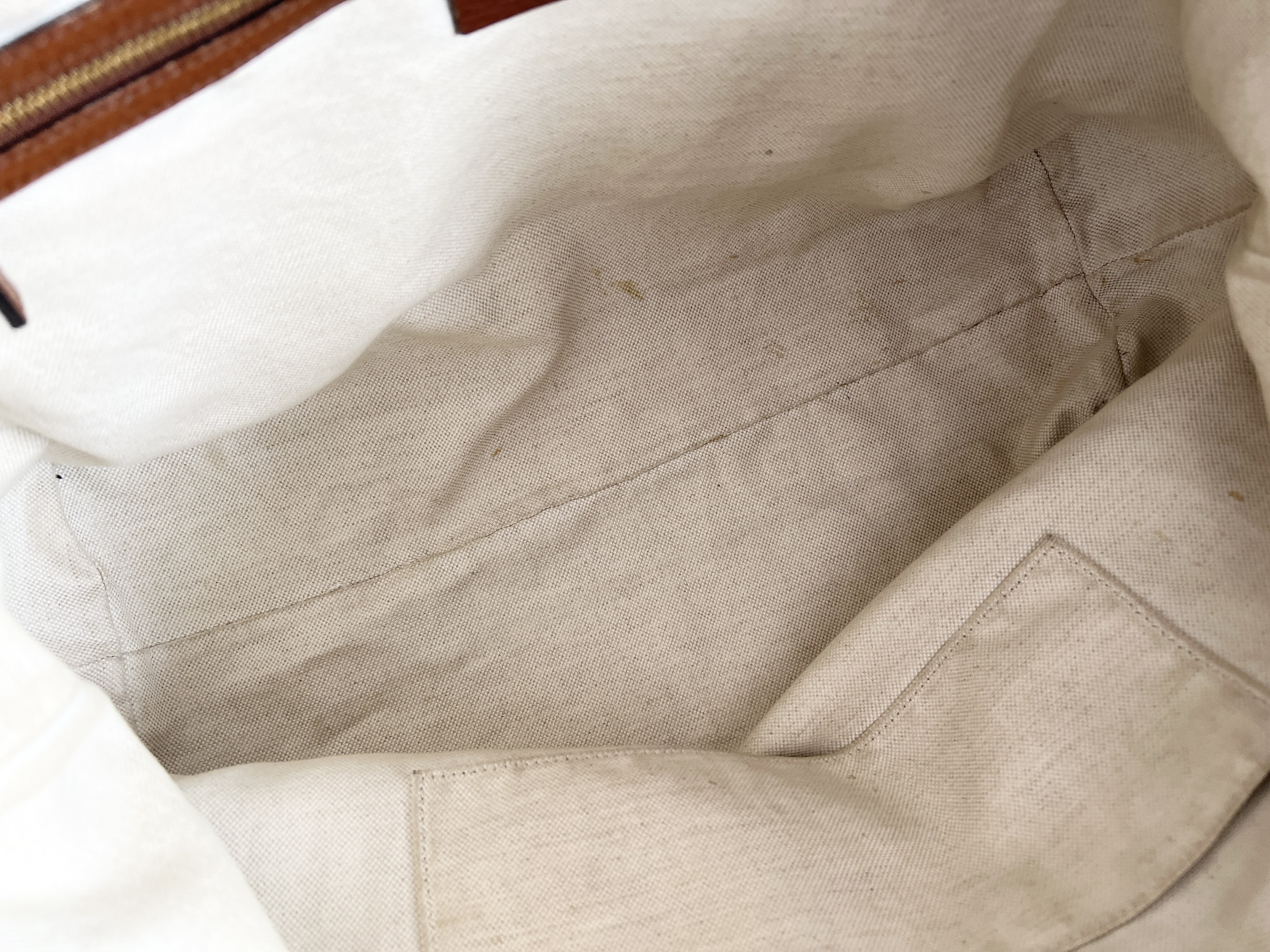 Ophidia GG Logo Denim Leather Tote Bag Shoulder Bag — view 5