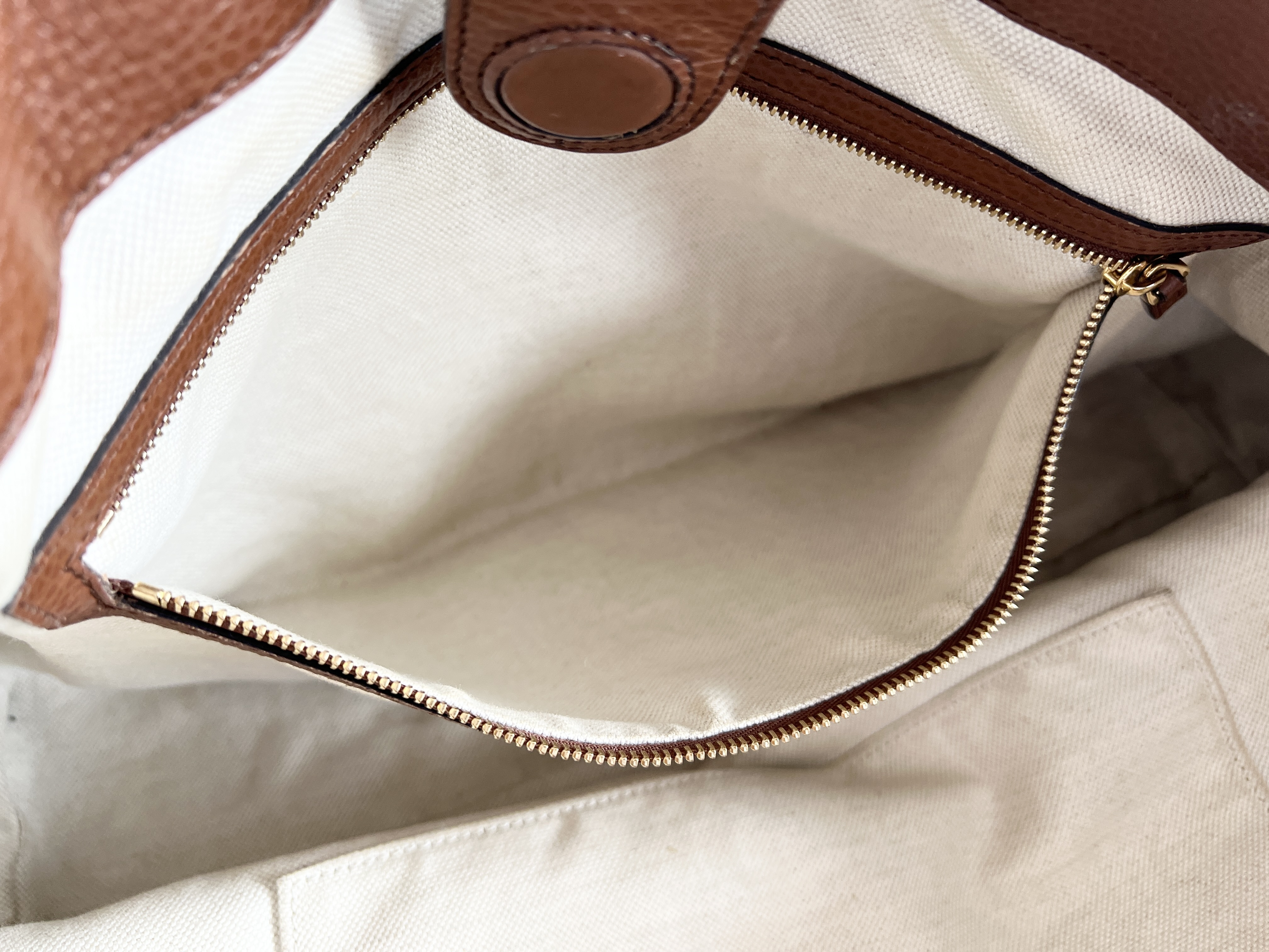 Ophidia GG Logo Denim Leather Tote Bag Shoulder Bag — view 8