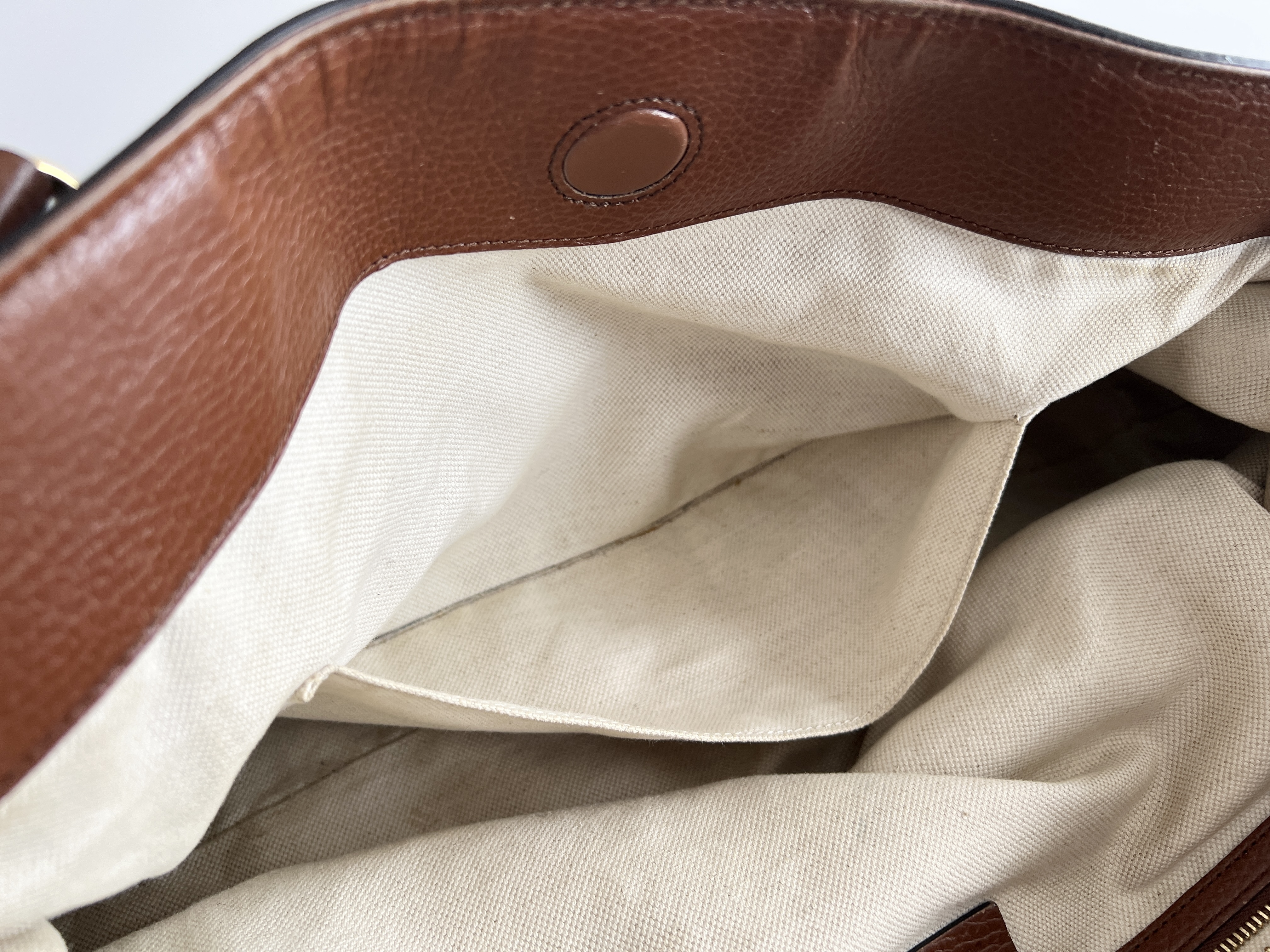 Ophidia GG Logo Denim Leather Tote Bag Shoulder Bag — view 9