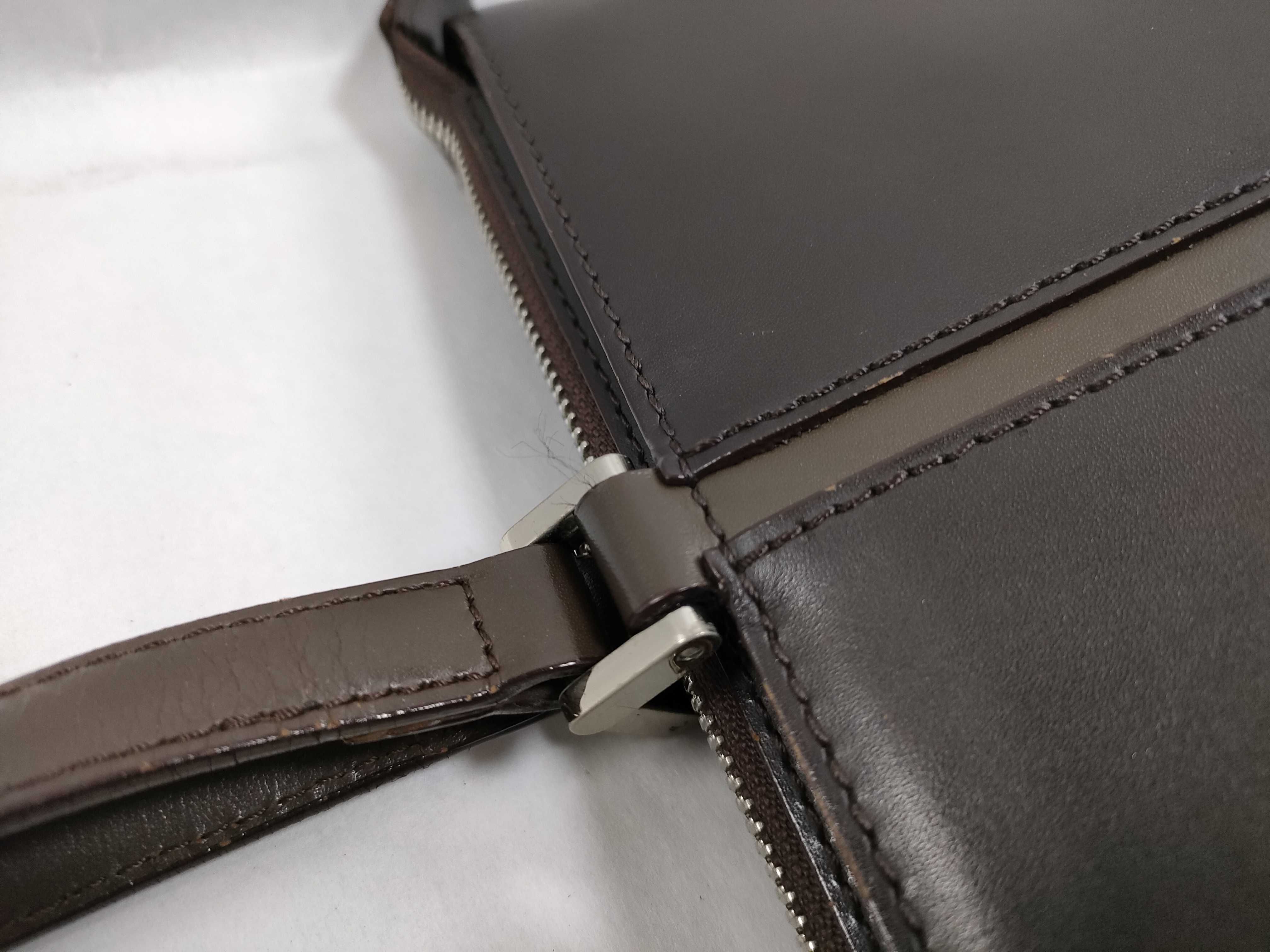 All-Leather Handbag, Dark Brown — view 5