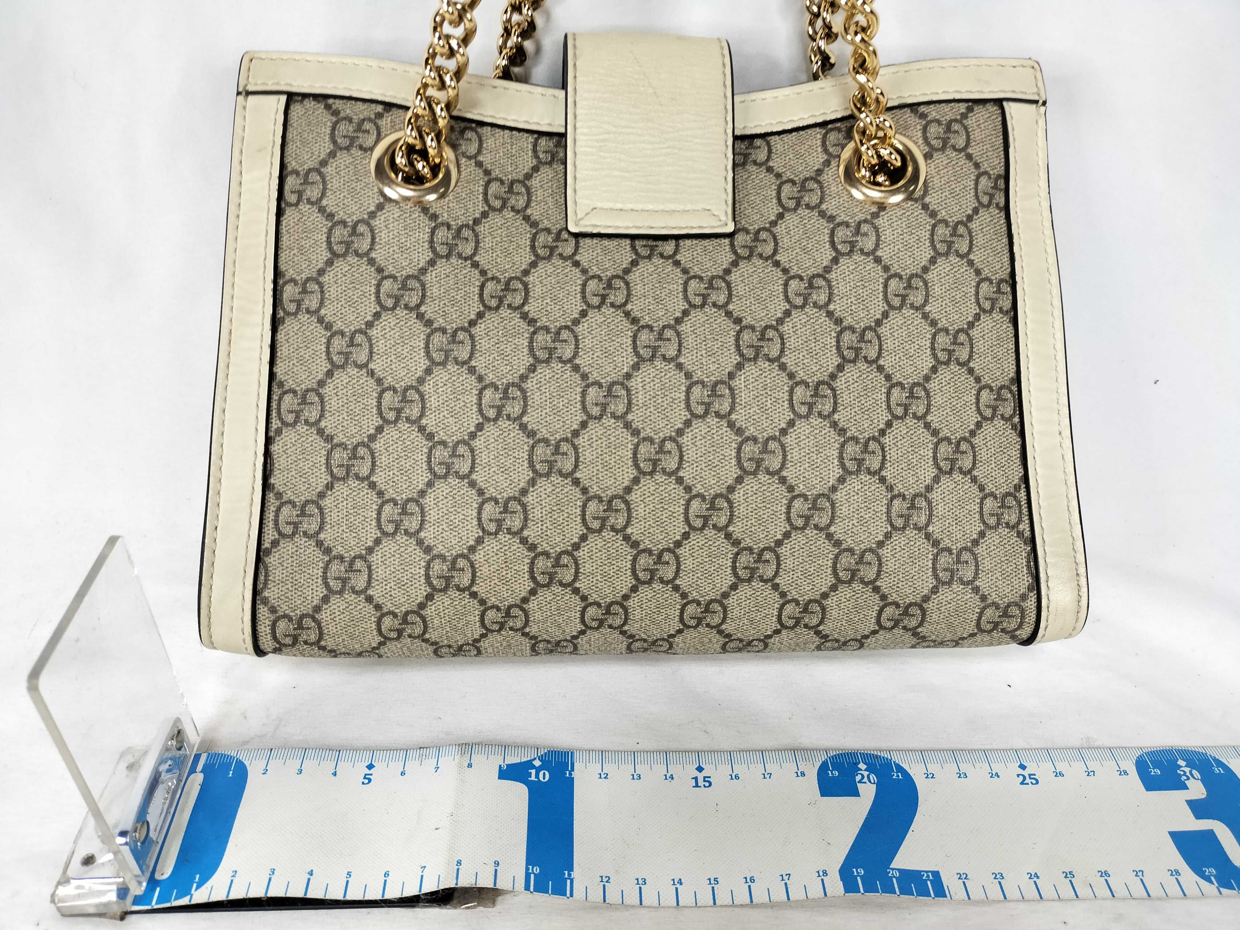 GG Supreme Gucci Beige GG Monogram Padlock Shoulder Bag — view 2