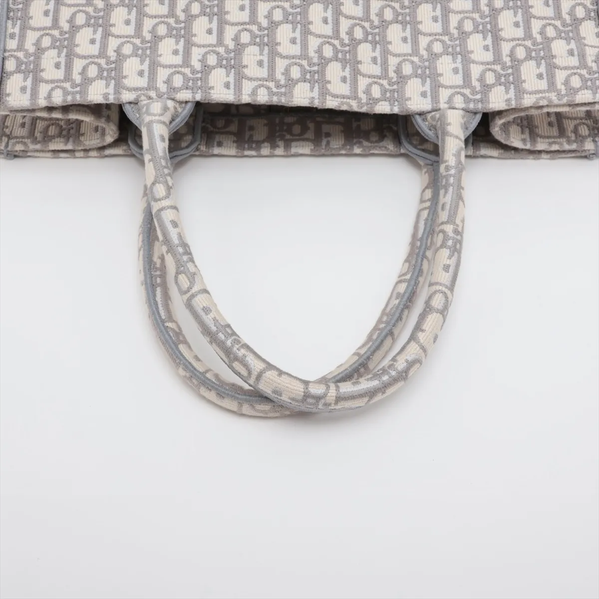 Oblique Book Tote Medium Canvas Tote Bag, Gray — view 5