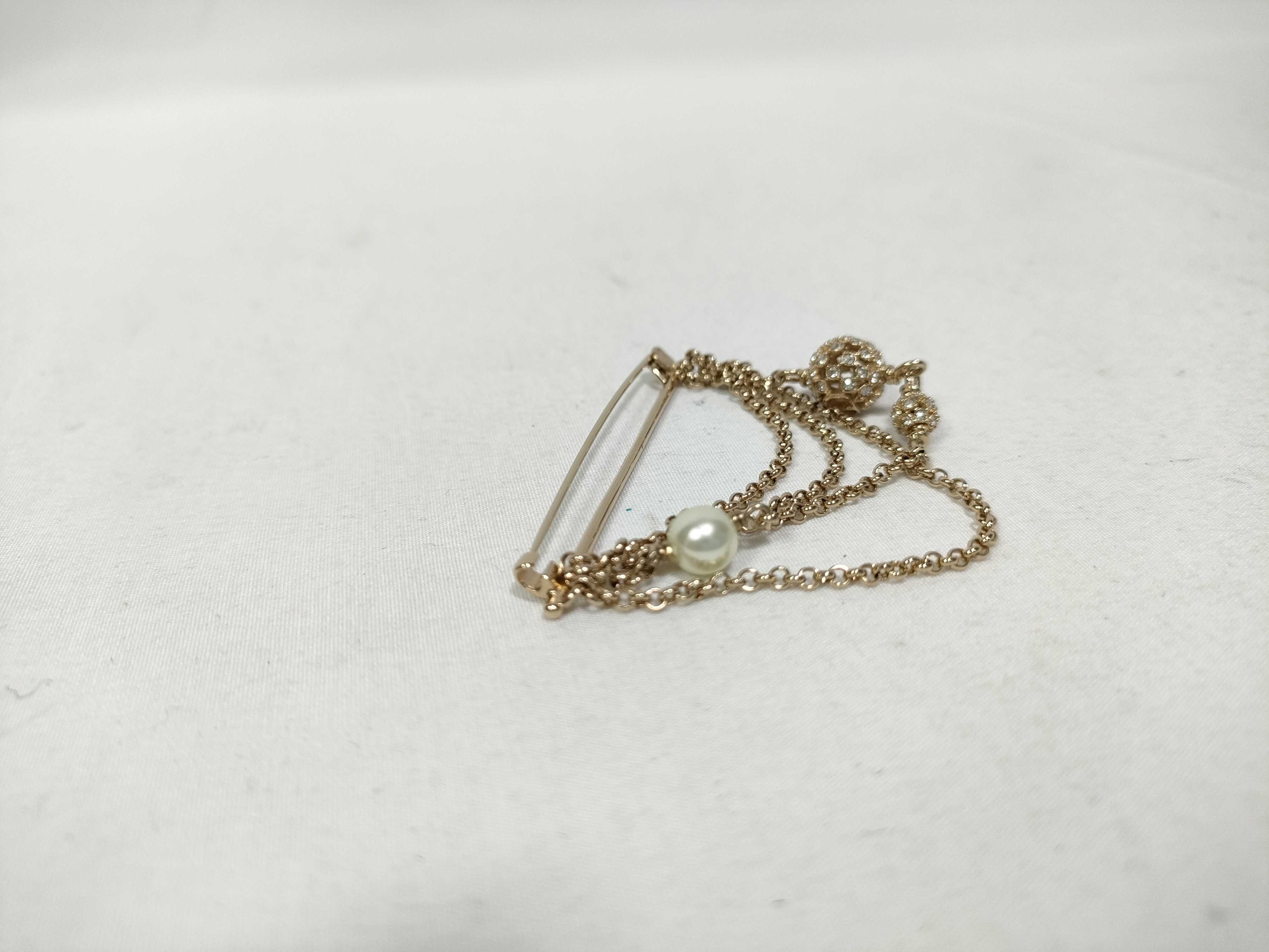 Pearl Chain Pin Brooch — view 4