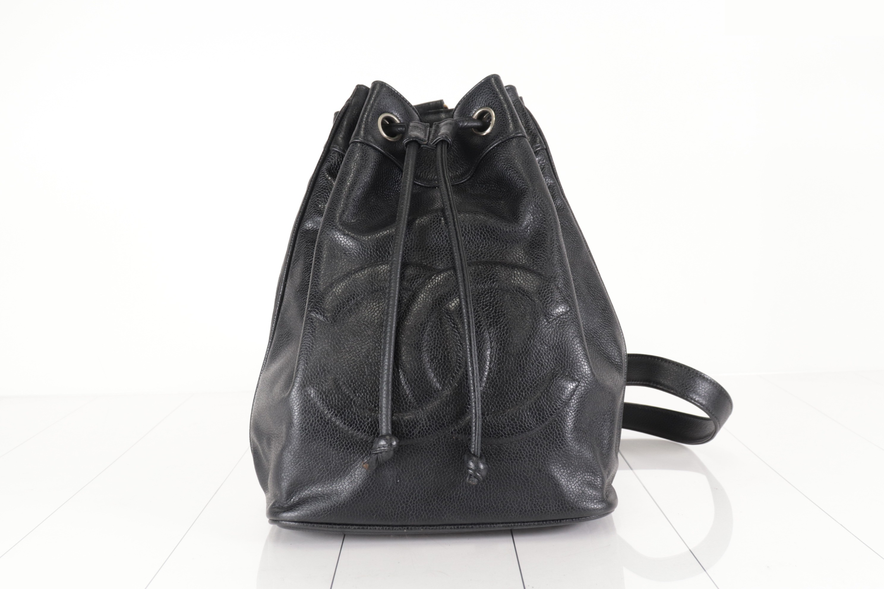 Coco Mark Caviar Drawstring Shoulder Bag, Unit 1 — view 2