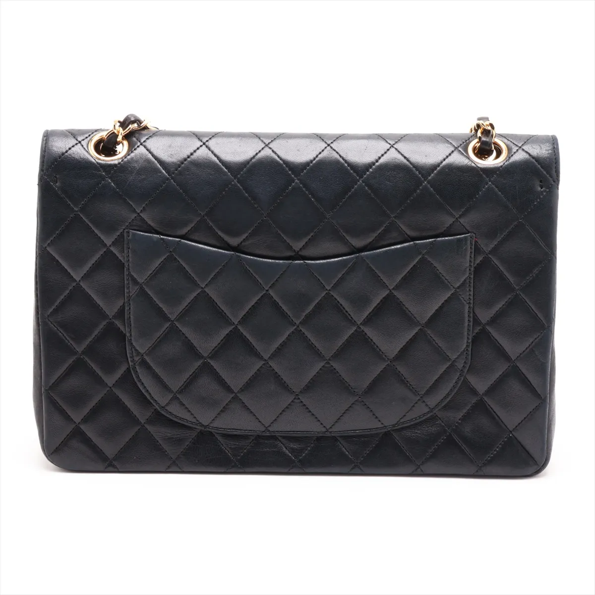 Matelassé Lambskin Double Flap Double Chain Bag, Black with Gold Hardware, 414010 (Serial Number 4-series), Aftermarket Repairs. — view 2
