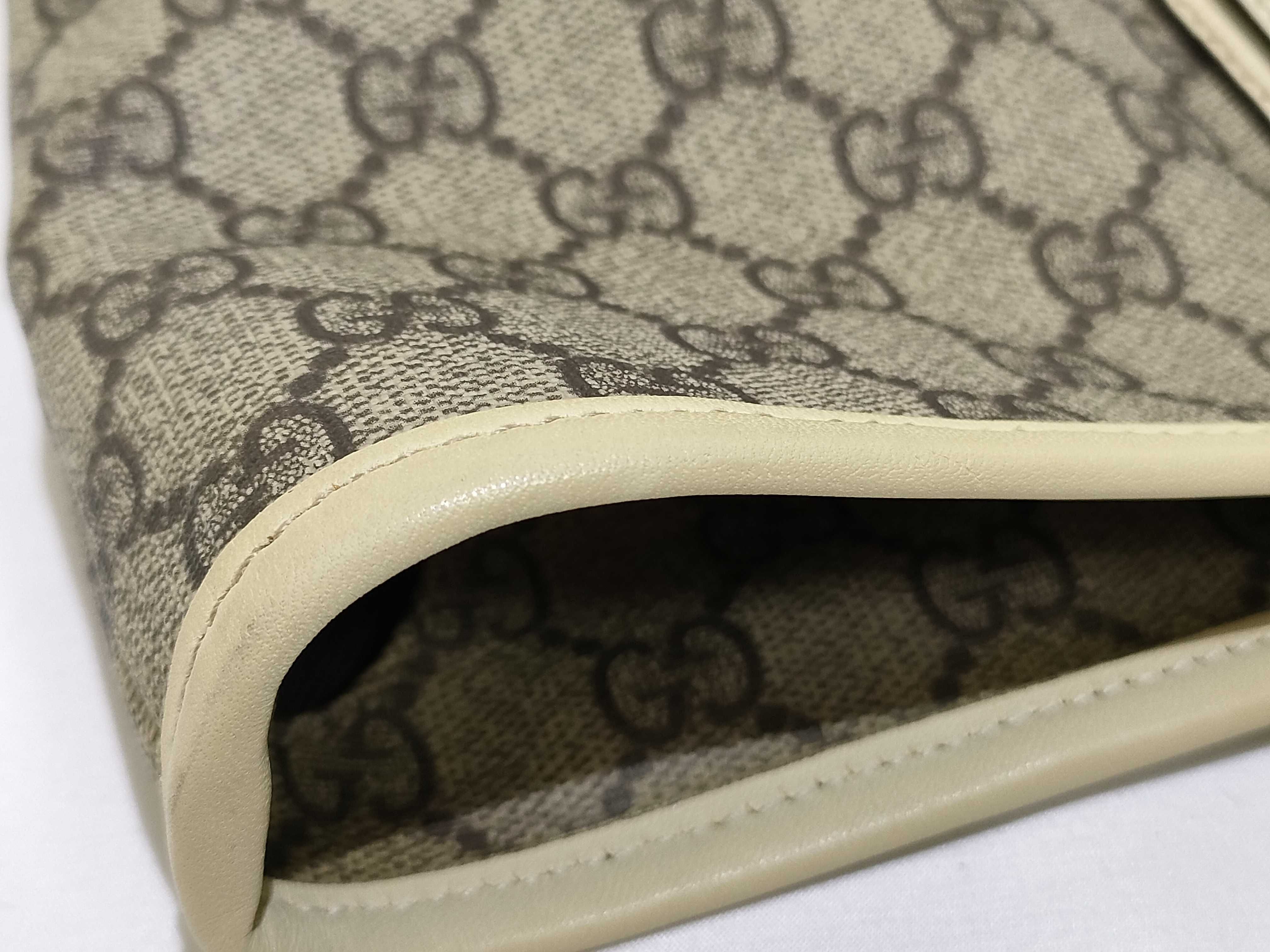 GG Supreme PVC x Leather Tote Bag, Beige, 211137 Tote Bag — view 15