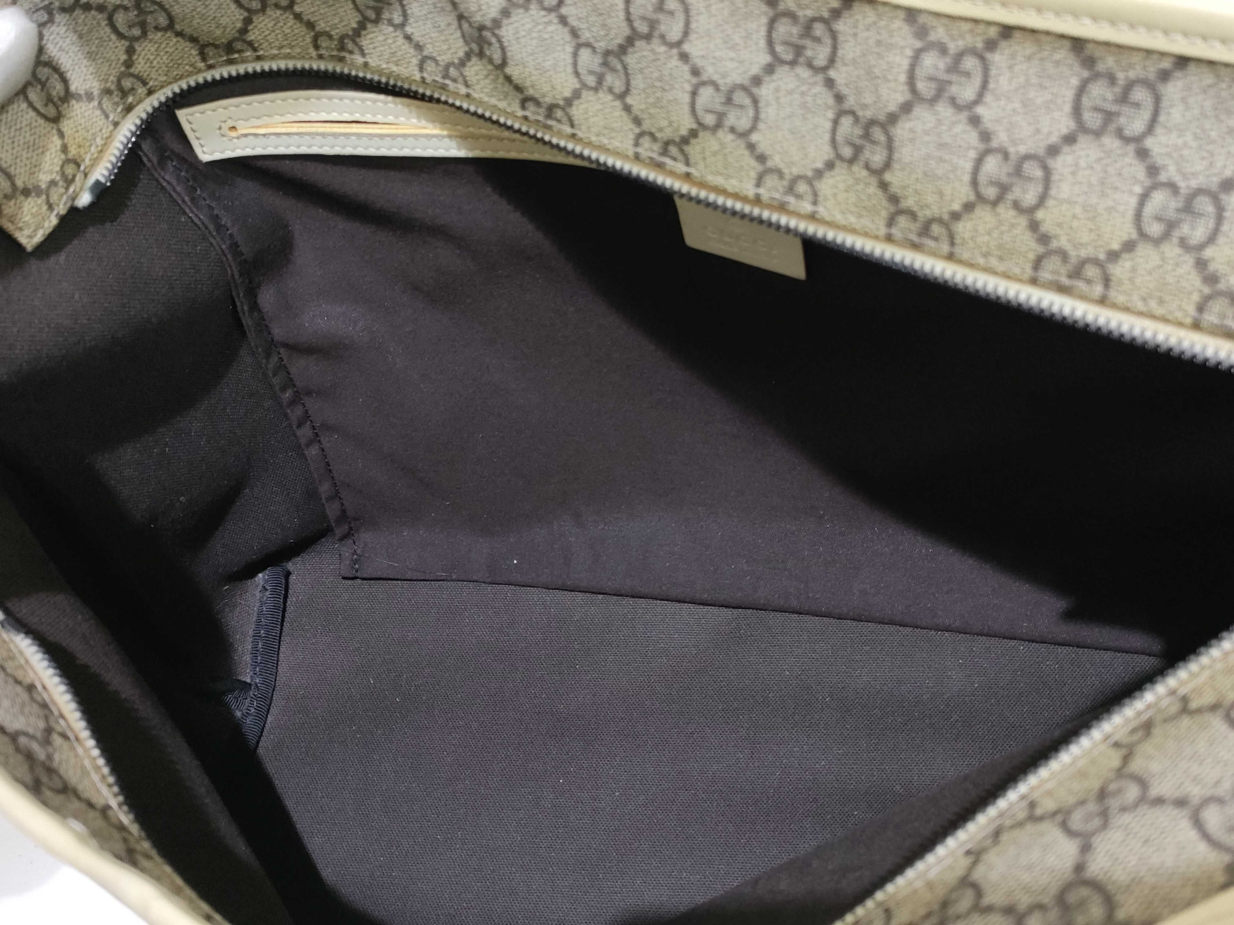 GG Supreme PVC x Leather Tote Bag, Beige, 211137 Tote Bag — view 9