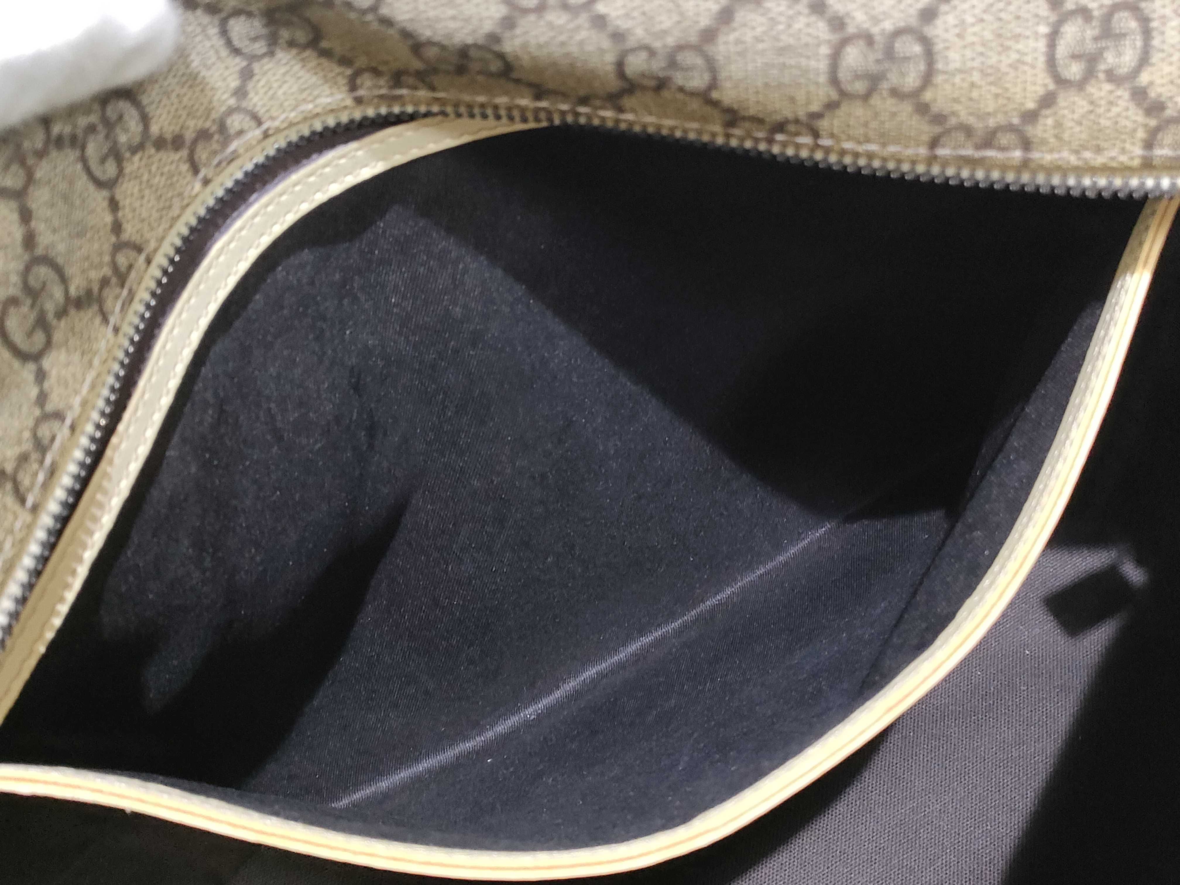 GG Supreme PVC x Leather Tote Bag, Beige, 211137 Tote Bag — view 10