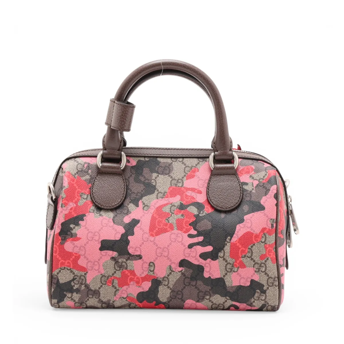GG Camouflage PVC x Leather 2-Way Handbag, Brown, 854860 — view 2