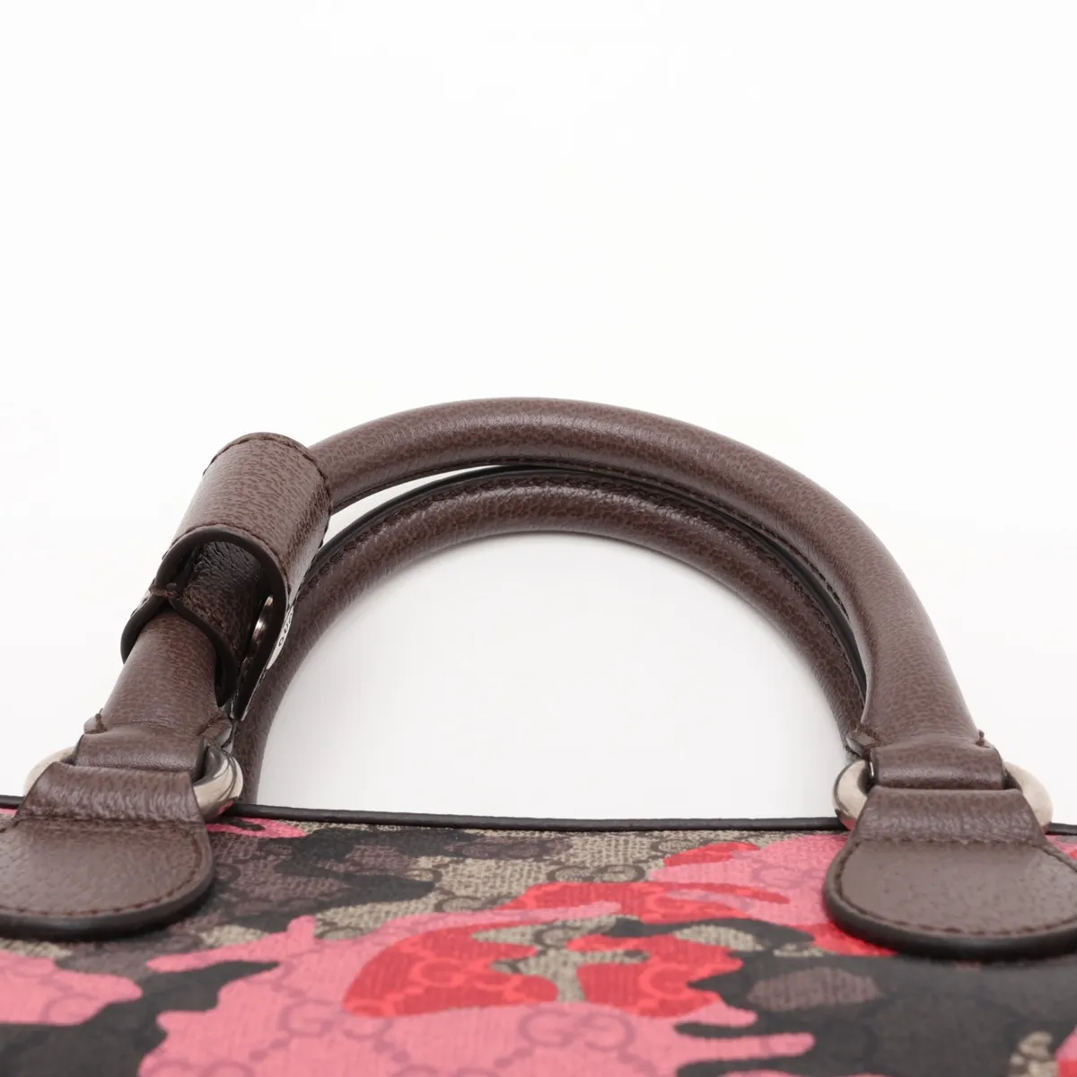 GG Camouflage PVC x Leather 2-Way Handbag, Brown, 854860 — view 6