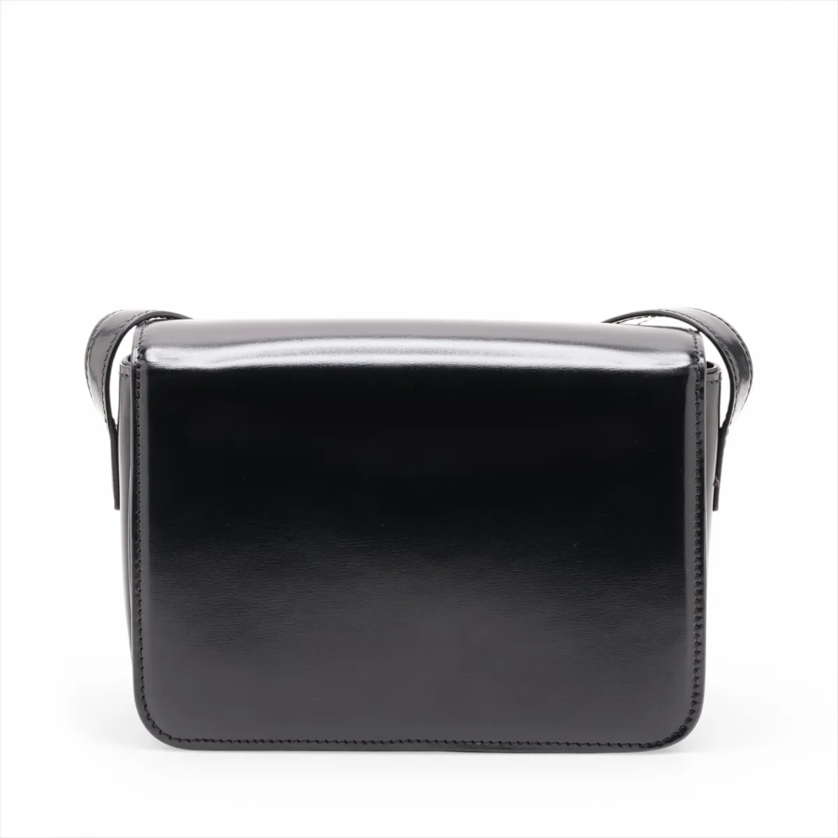 Cuir Triomphe Teen Leather Shoulder Bag, Black — view 2