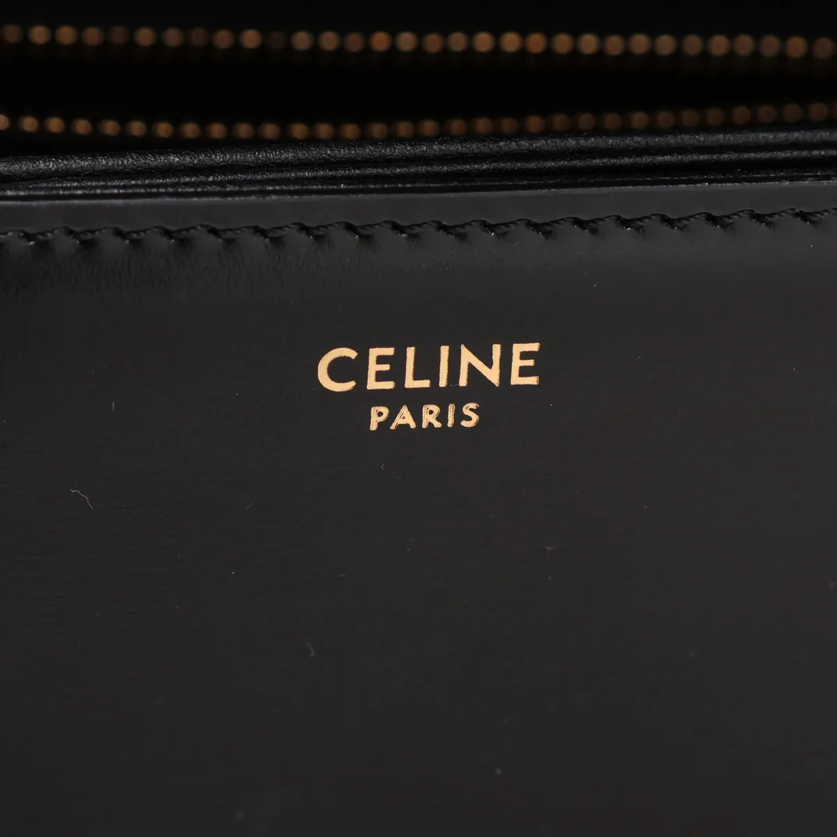 Cuir Triomphe Teen Leather Shoulder Bag, Black — view 10