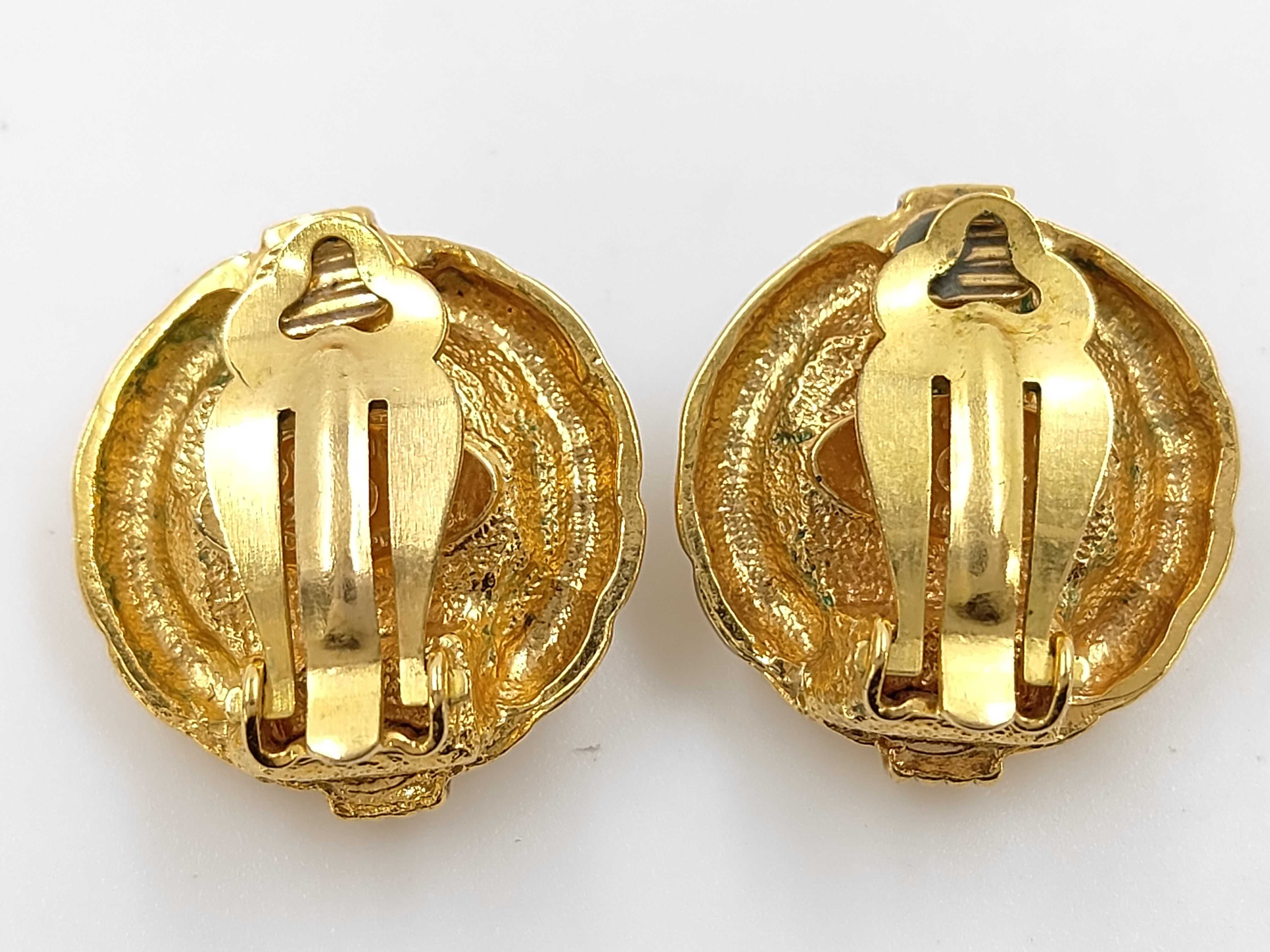 Pearl Matelassé Gold-Tone Earrings — view 2