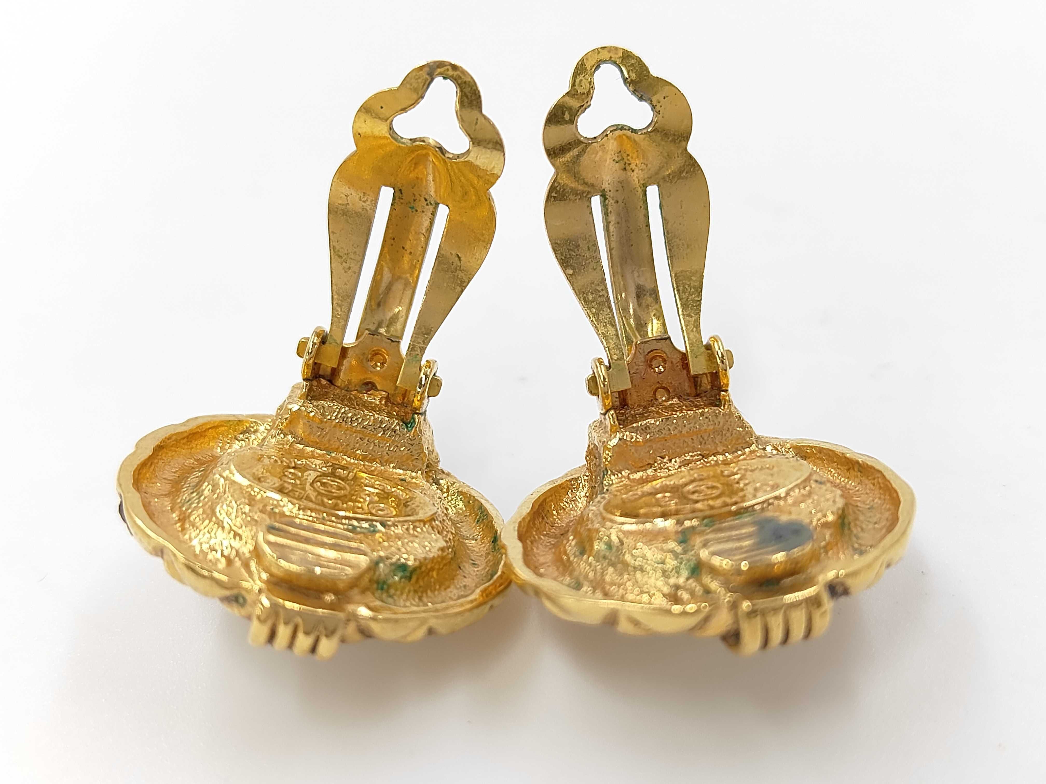 Pearl Matelassé Gold-Tone Earrings — view 4