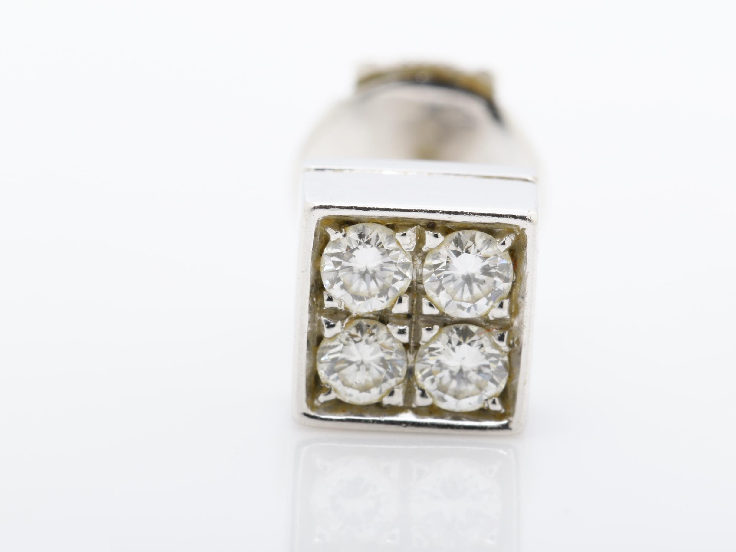 Lucia Earrings, Diamond, 750 White Gold, 4.4g — view 2