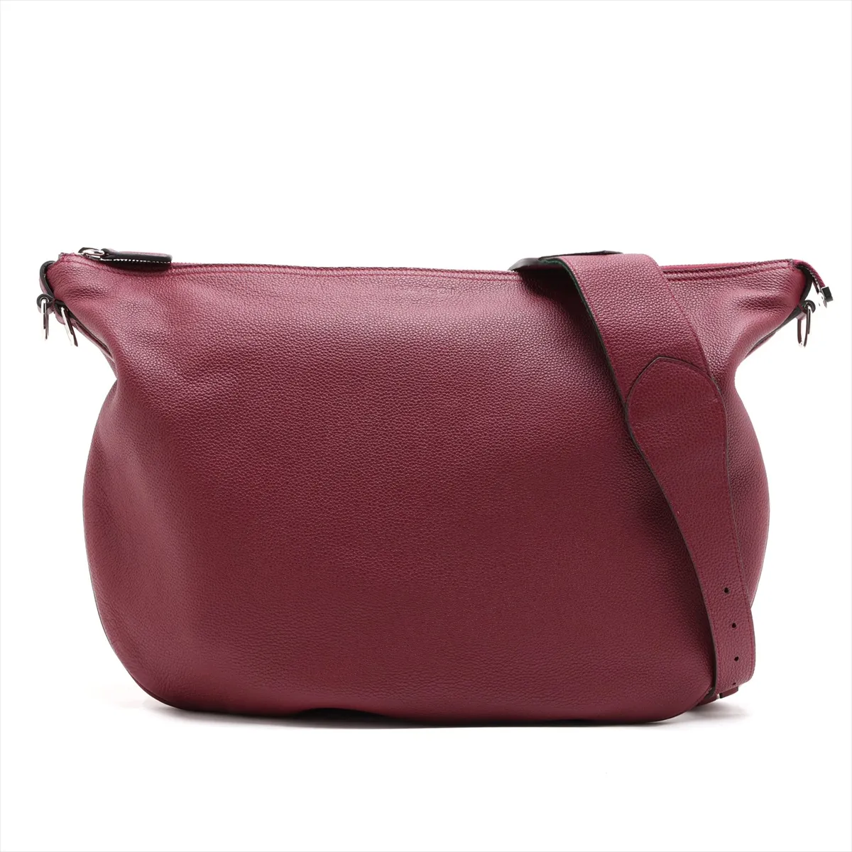 801041 Leather Shoulder Bag, Bordeaux
