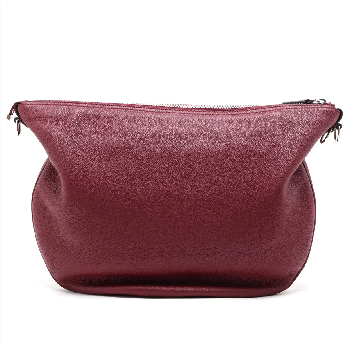 801041 Leather Shoulder Bag, Bordeaux — view 2