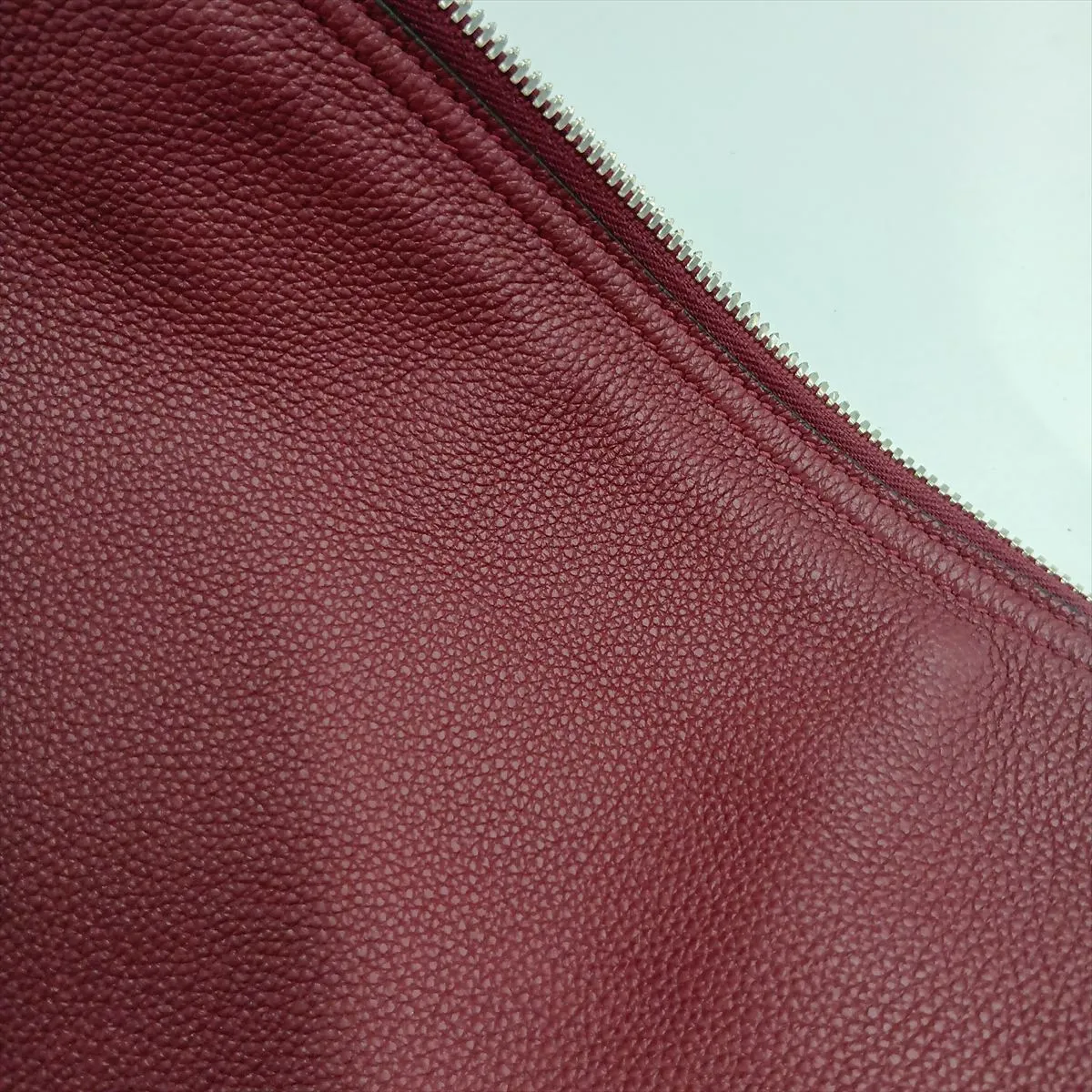 801041 Leather Shoulder Bag, Bordeaux — view 14