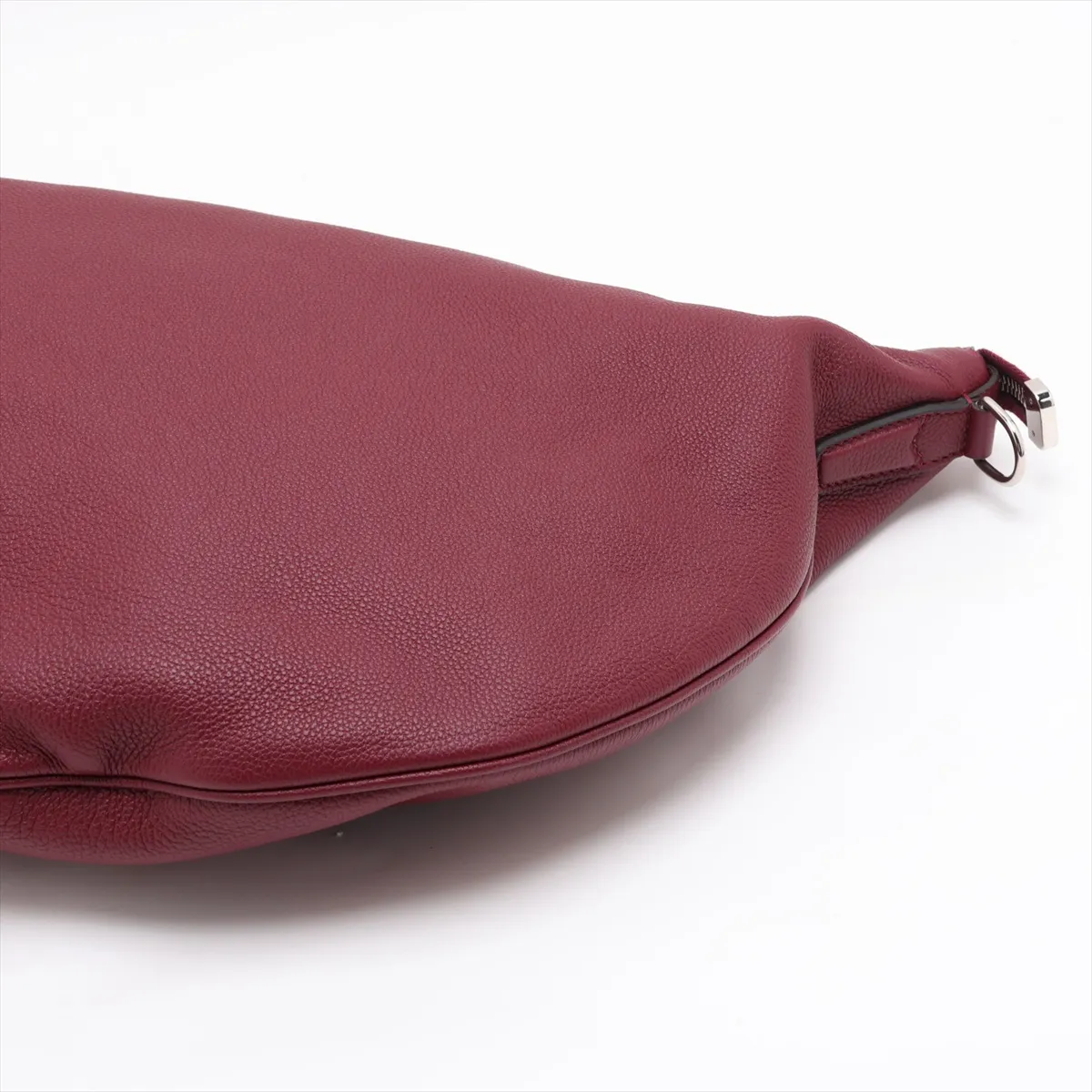 801041 Leather Shoulder Bag, Bordeaux — view 3