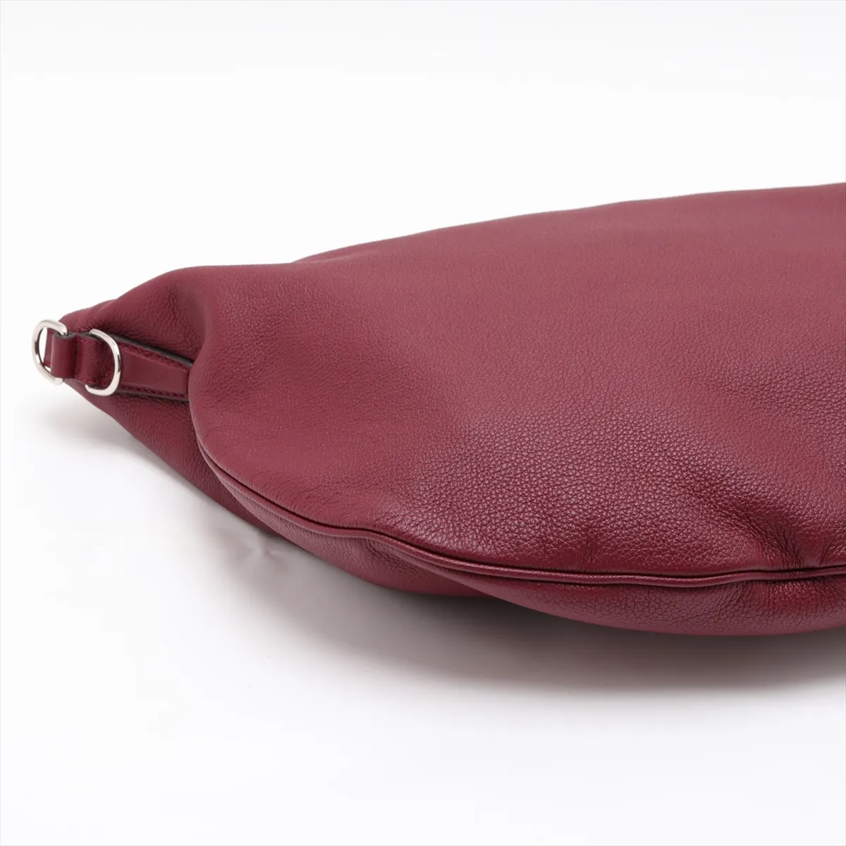 801041 Leather Shoulder Bag, Bordeaux — view 4