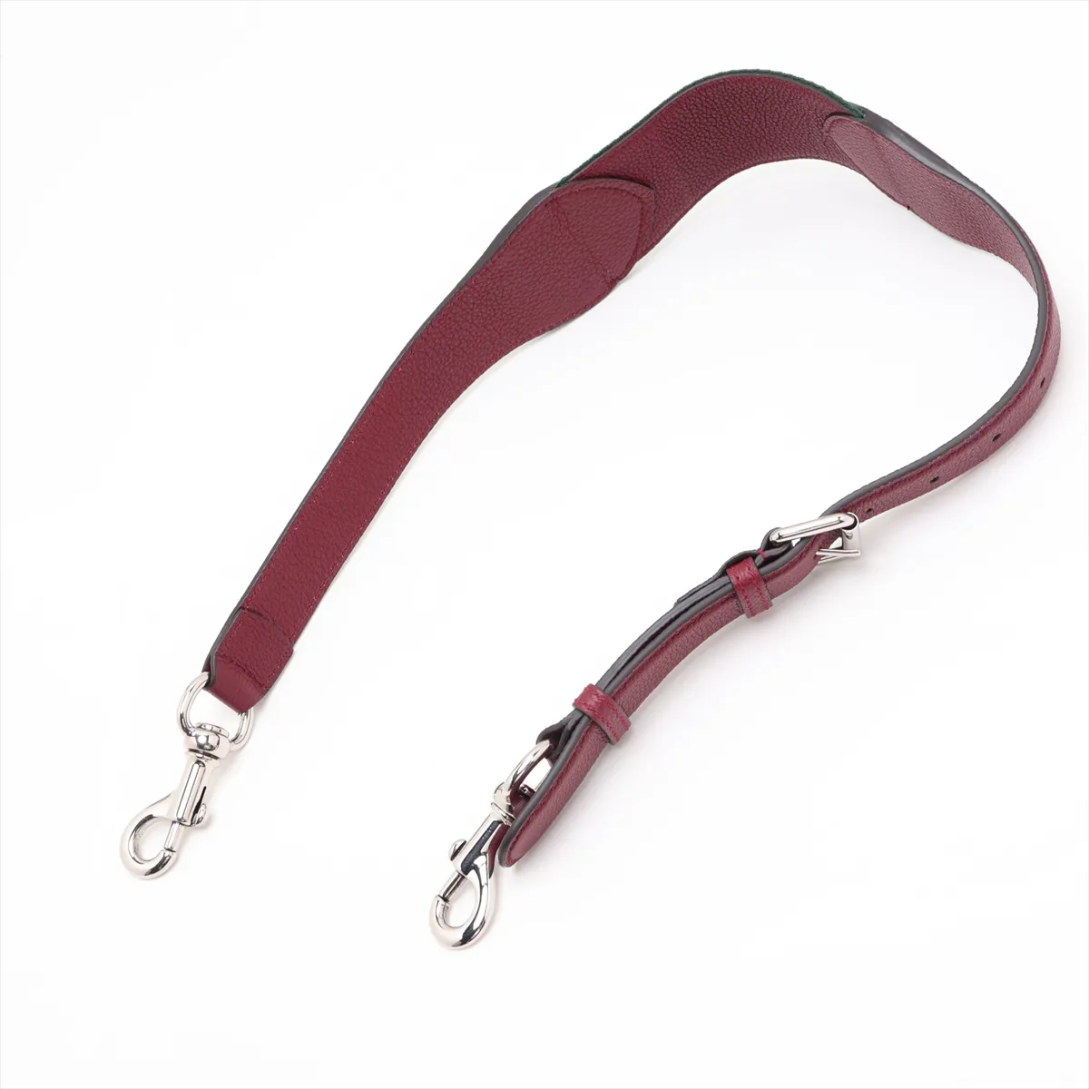 801041 Leather Shoulder Bag, Bordeaux — view 5