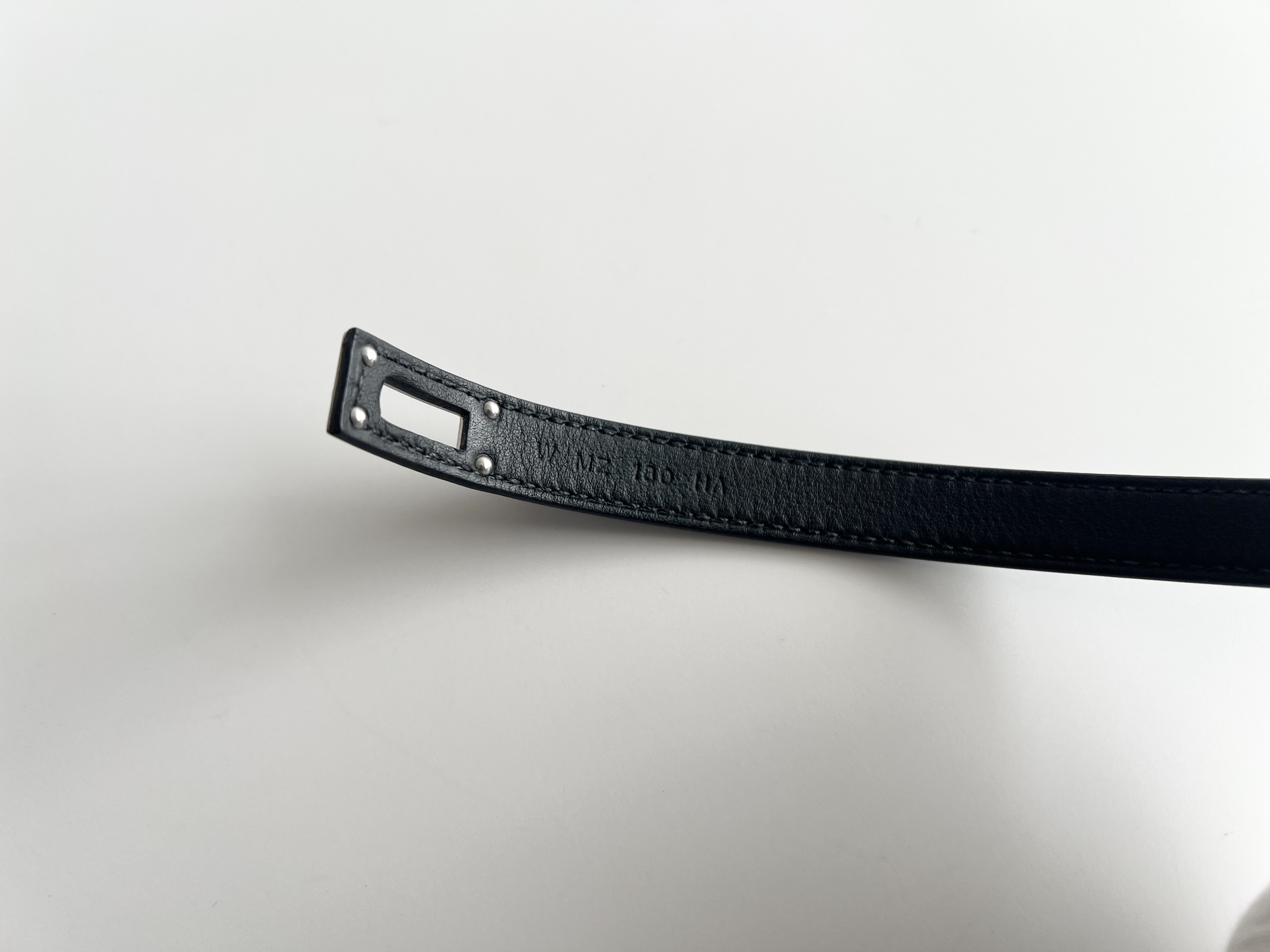 Kelly W stamp Double Tour Leather Bracelet/Bangle — view 5
