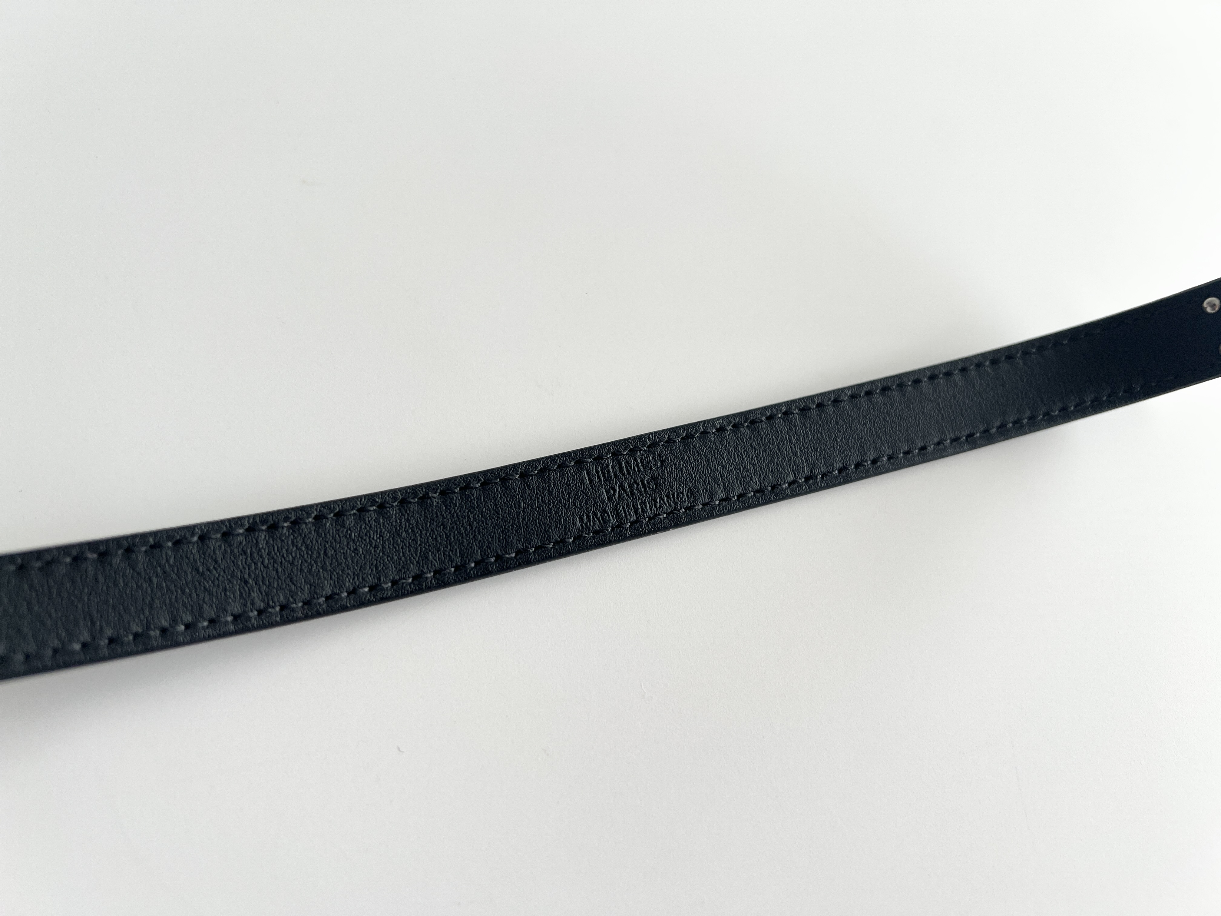 Kelly W stamp Double Tour Leather Bracelet/Bangle — view 6