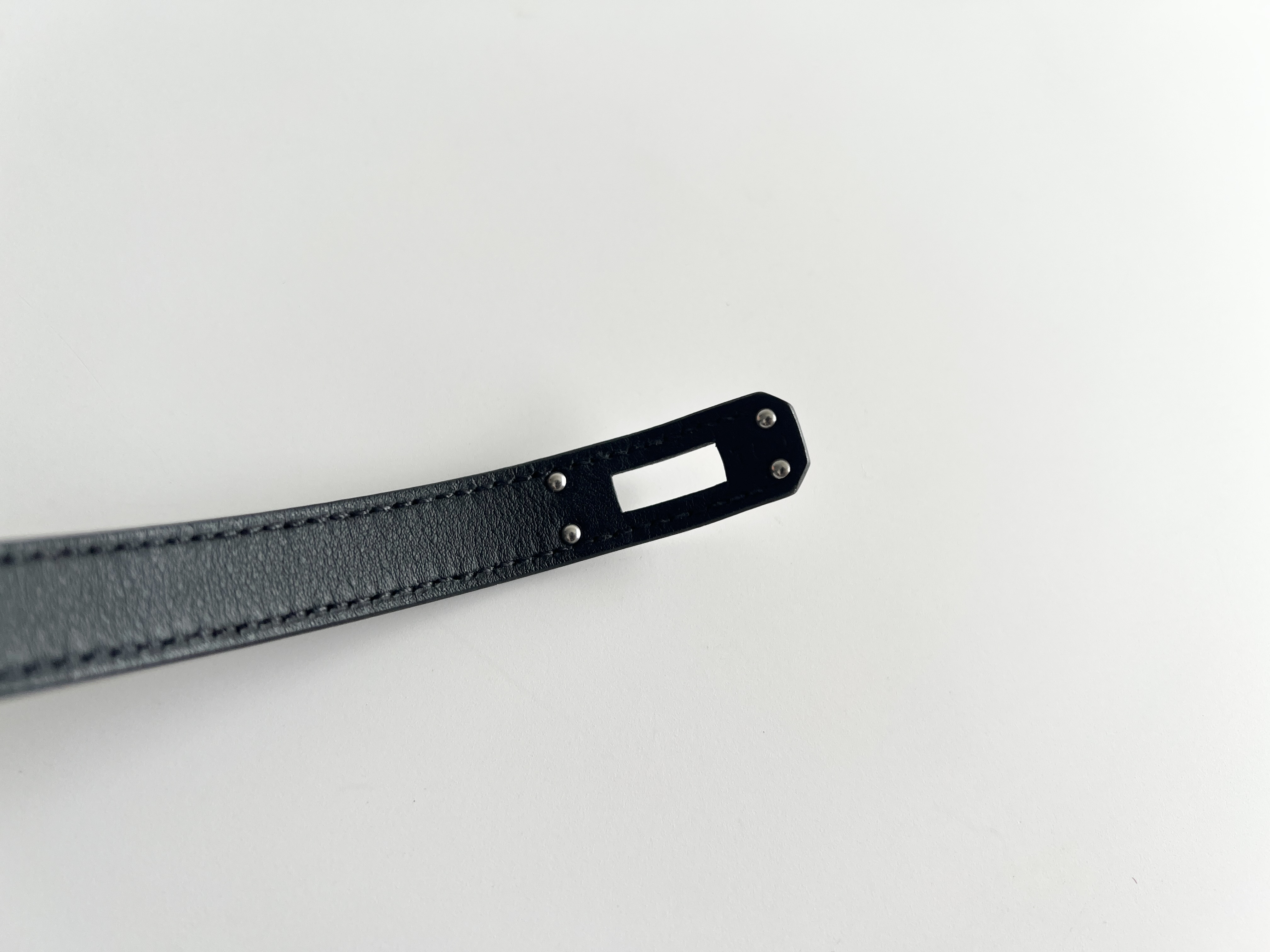 Kelly W stamp Double Tour Leather Bracelet/Bangle — view 7