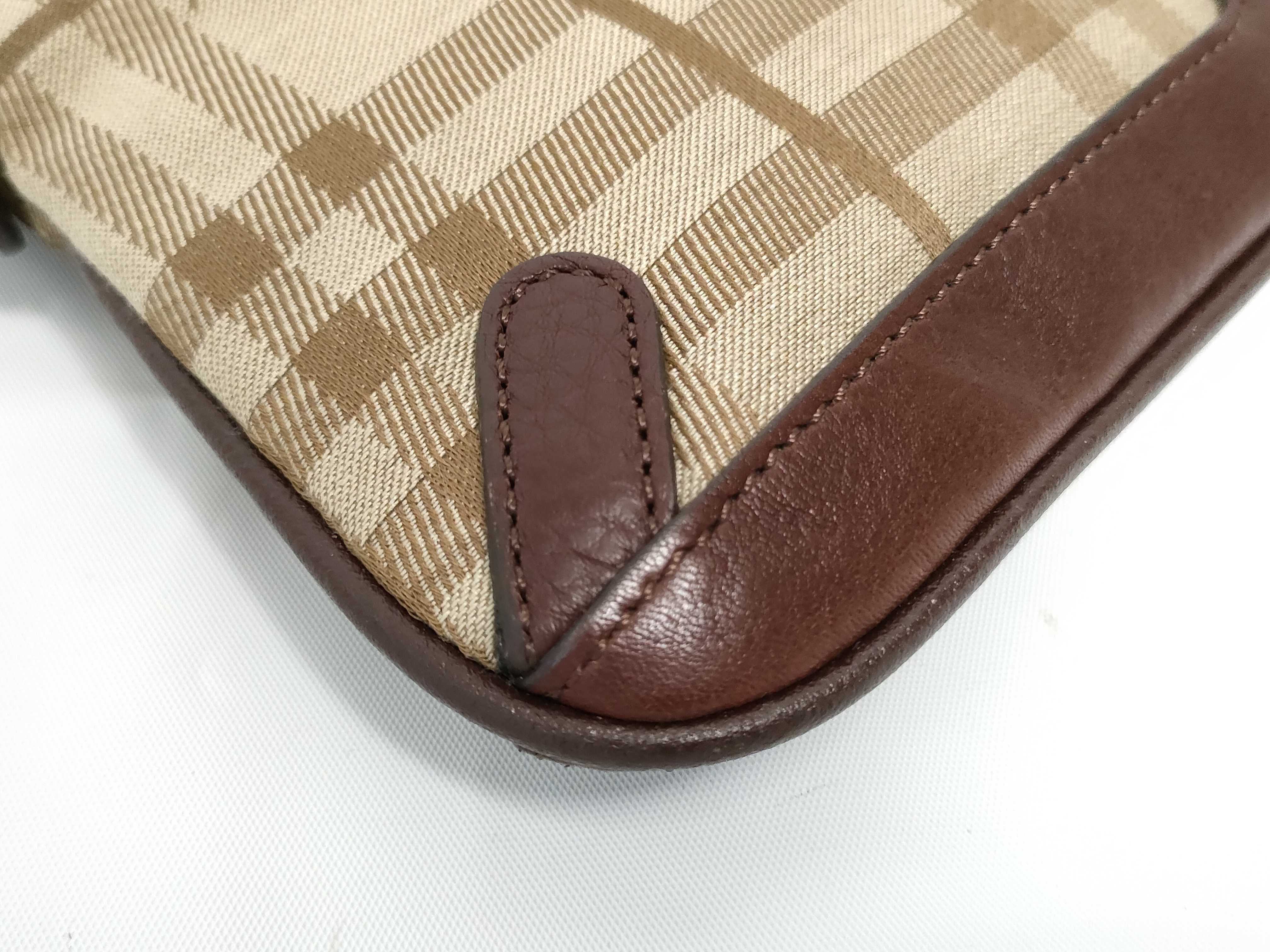 Horseferry Nova Check Canvas x Leather Gold Hardware One-Shoulder Bag Dust Bag — view 6
