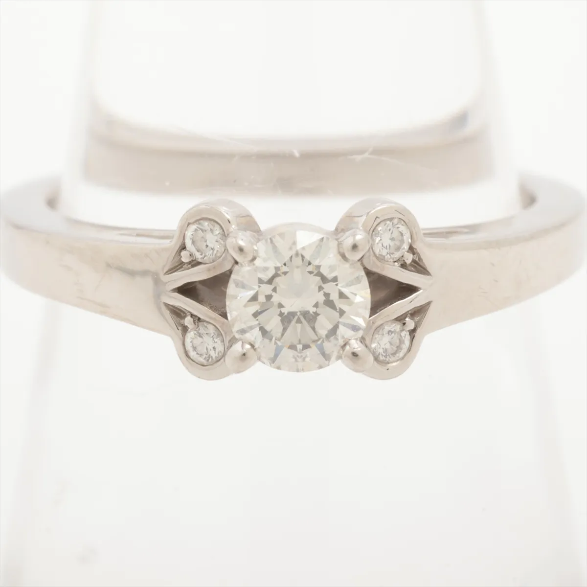 Ballerina Diamond Ring, Pt950, 4.9g, 0.30ct diamond, H VS1 clarity, 3EX (Excellent Condition), No Finish, Size 48, PPR881. Metal wear, CO1 stamp present. — view 5