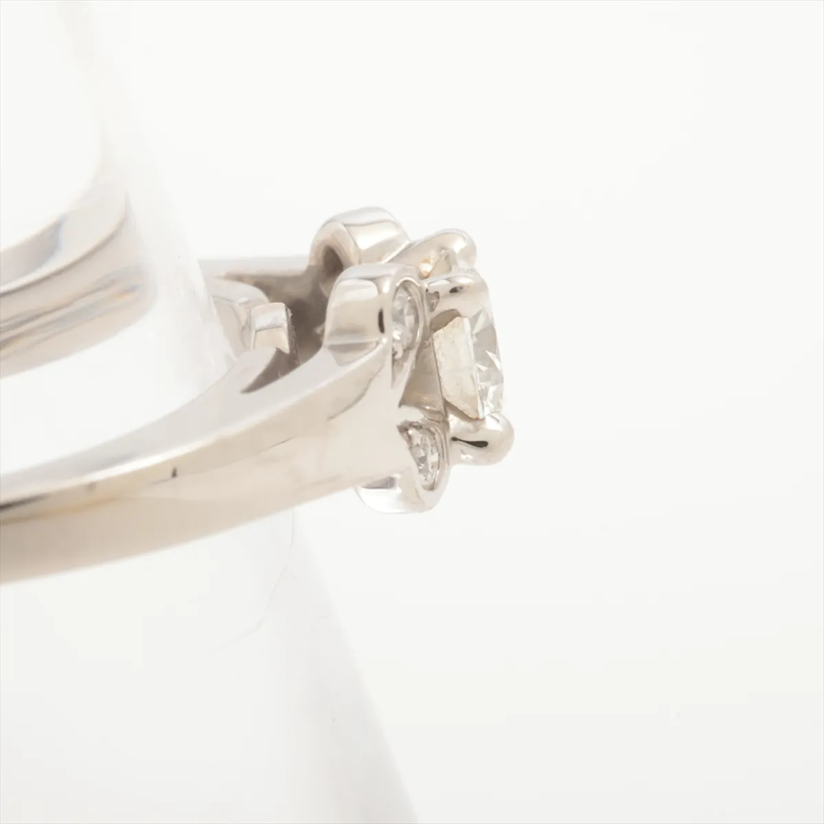 Ballerina Diamond Ring, Pt950, 4.9g, 0.30ct diamond, H VS1 clarity, 3EX (Excellent Condition), No Finish, Size 48, PPR881. Metal wear, CO1 stamp present. — view 6