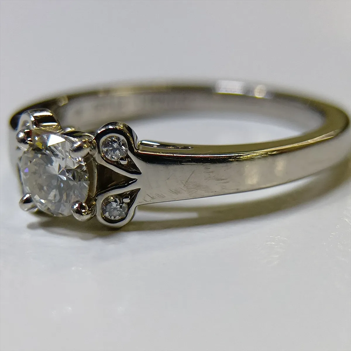 Ballerina Diamond Ring, Pt950, 4.9g, 0.30ct diamond, H VS1 clarity, 3EX (Excellent Condition), No Finish, Size 48, PPR881. Metal wear, CO1 stamp present. — view 10
