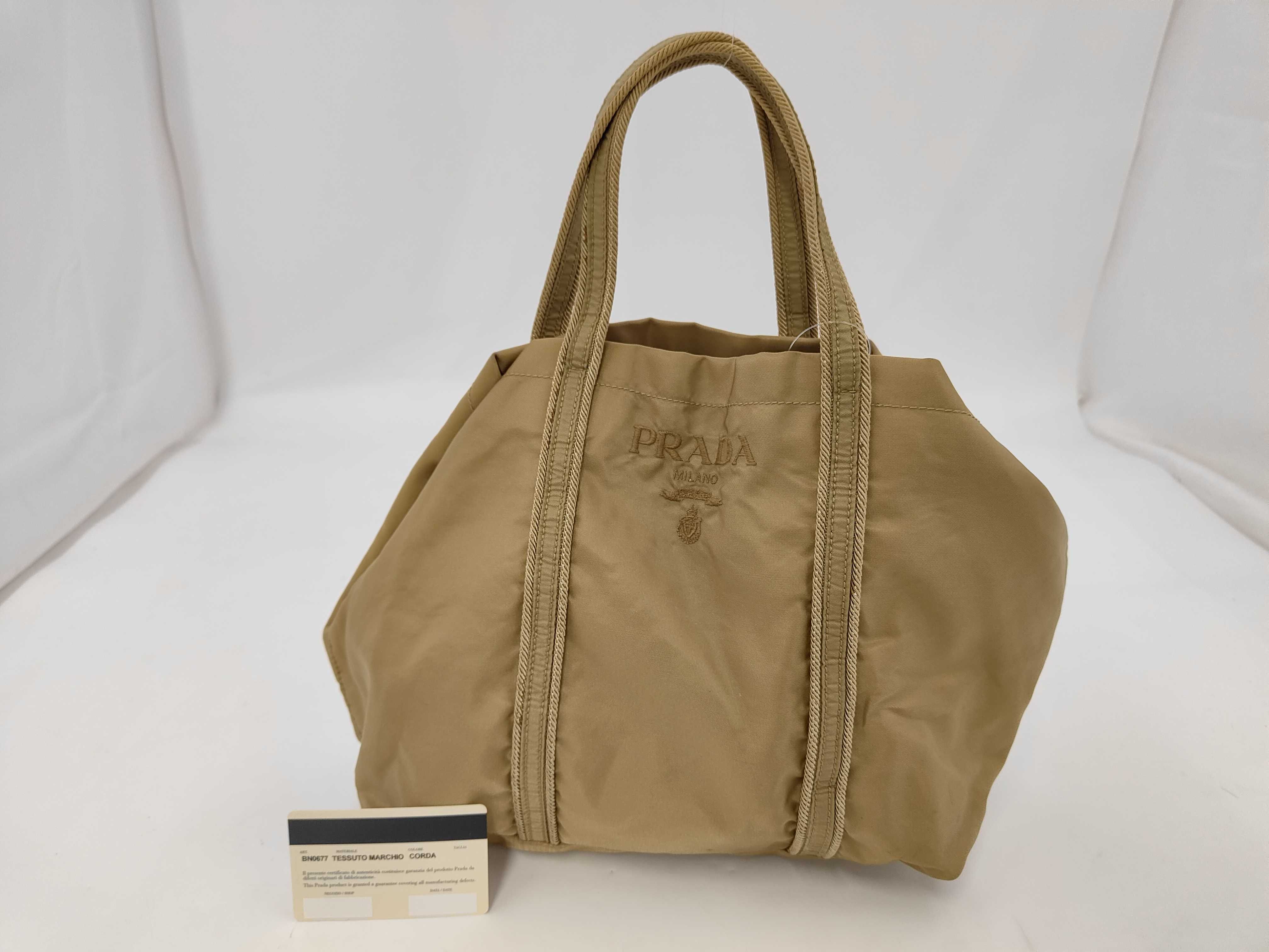 Nylon Jacquard Logo Mini Tote Handbag