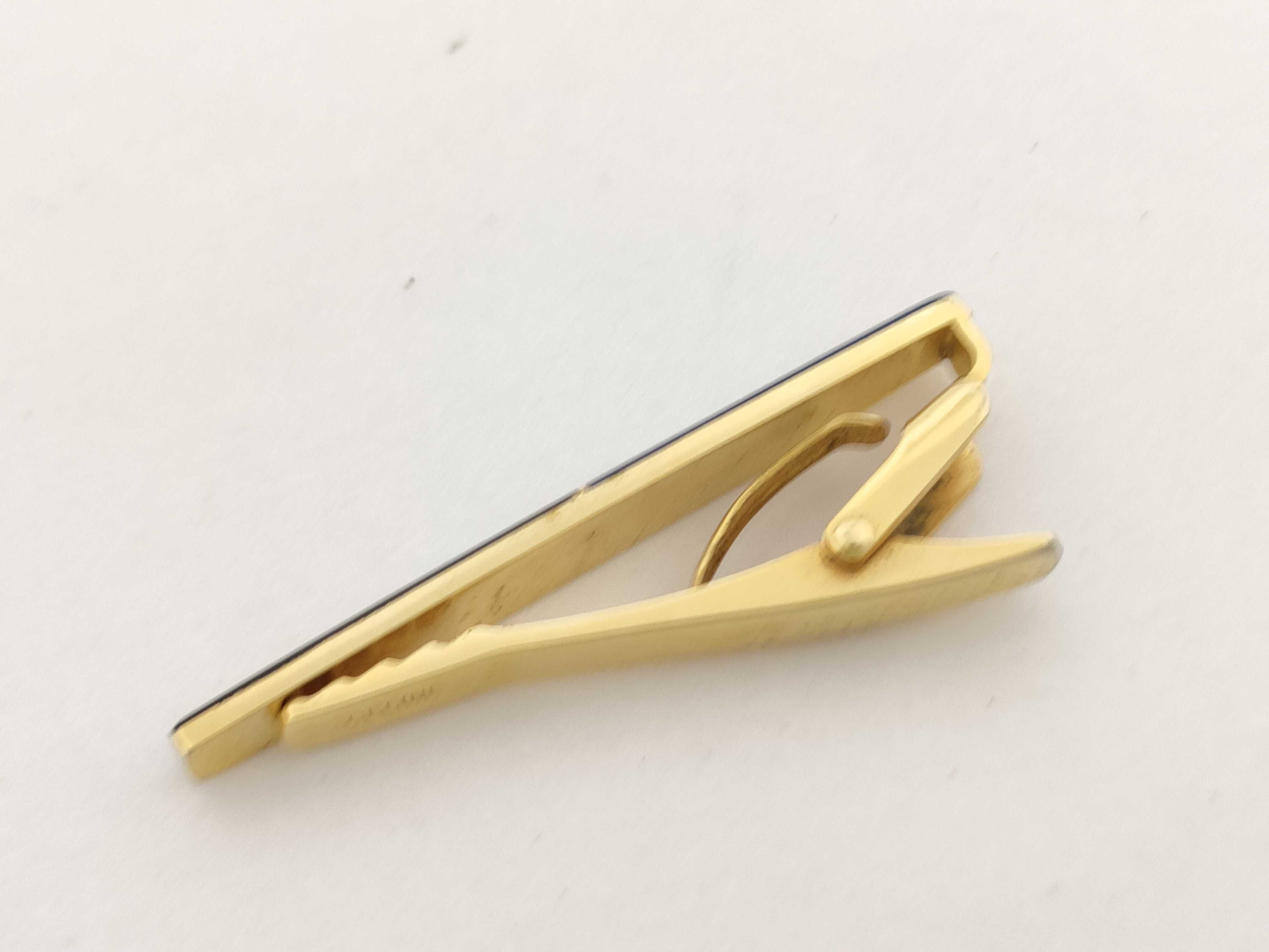 tie clip, two-tone, with box. (Includes tie clip and cufflinks.) — view 2