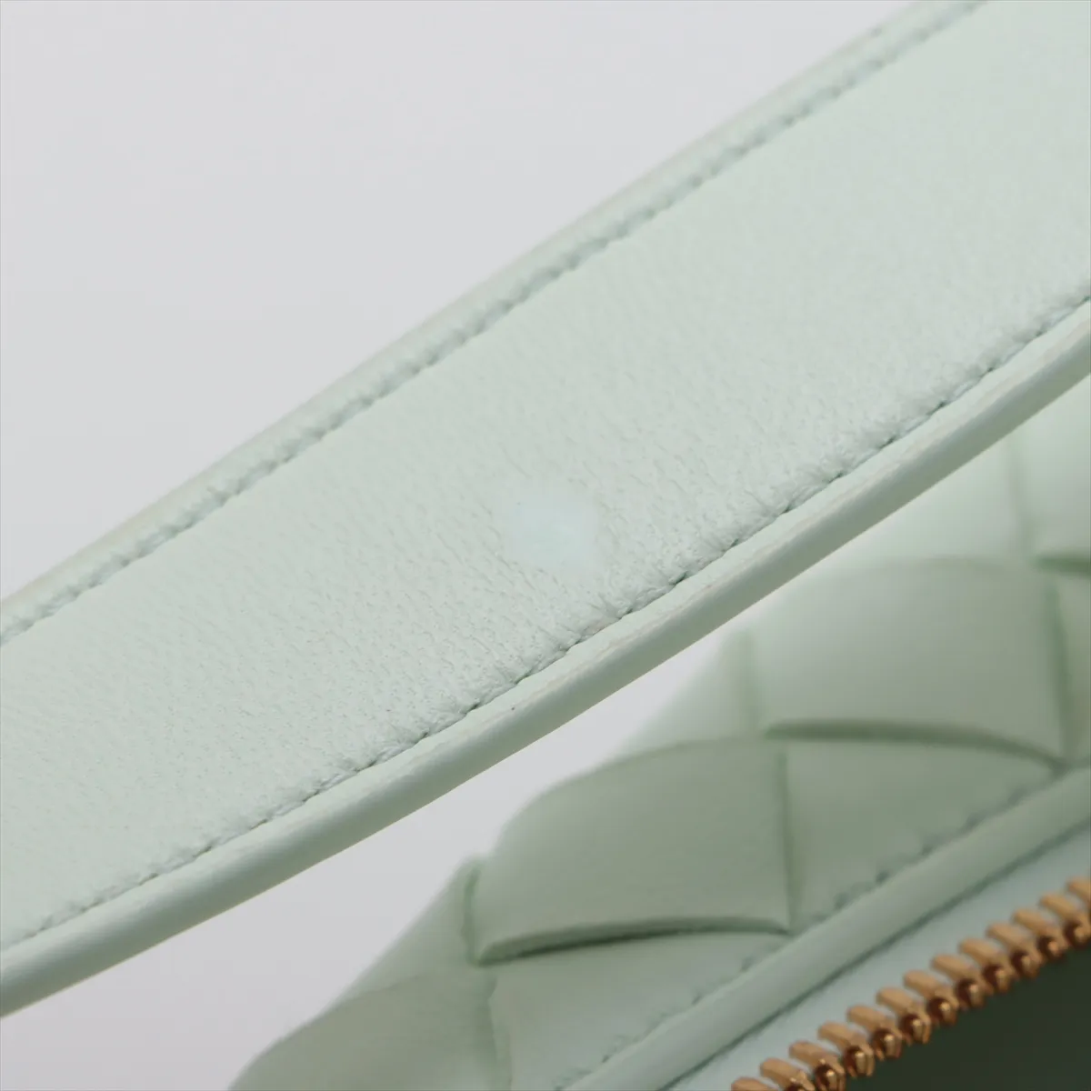 Intrecciato Mini Wallace Leather Handbag, Green — view 9