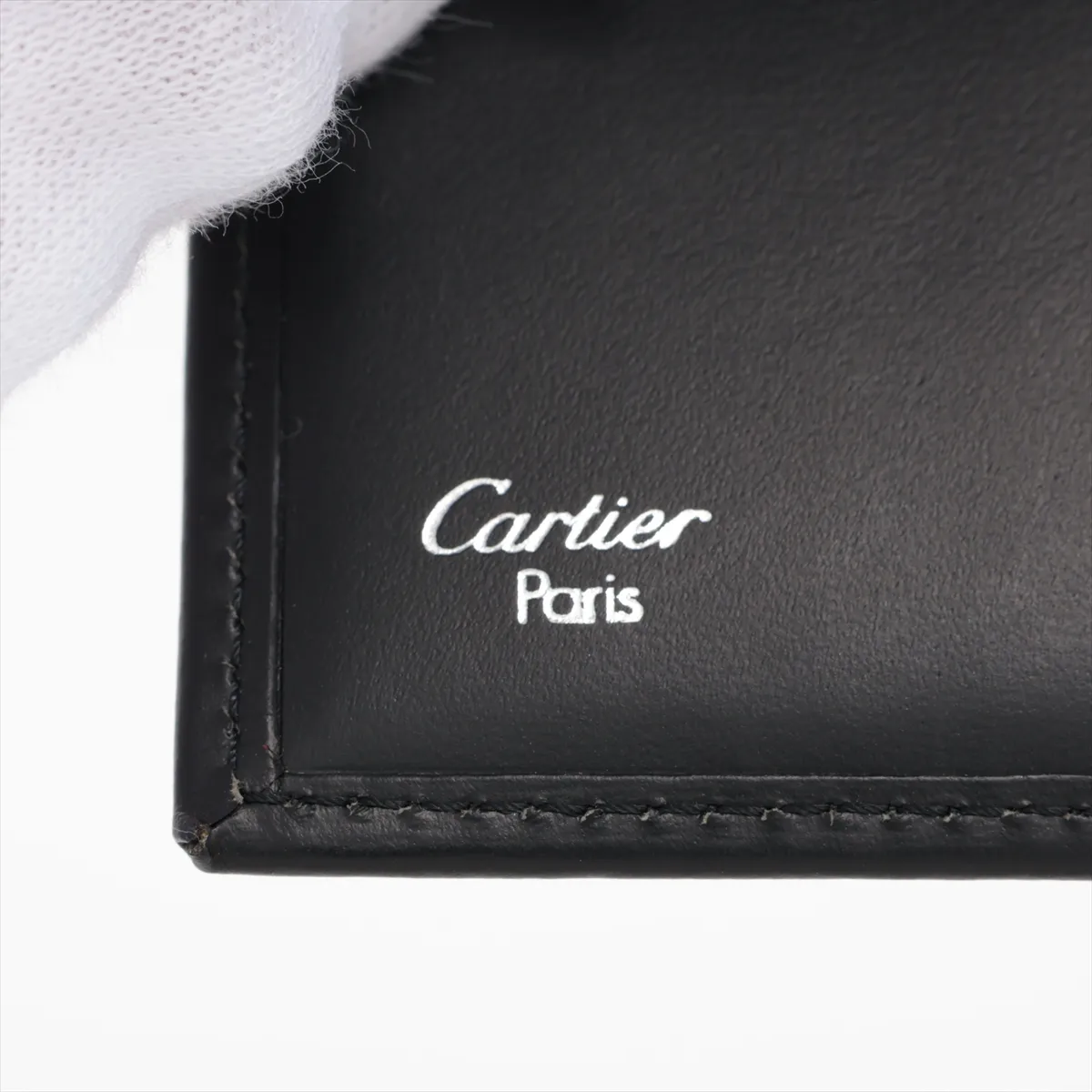 Pasha Leather Key Case, Black — view 5