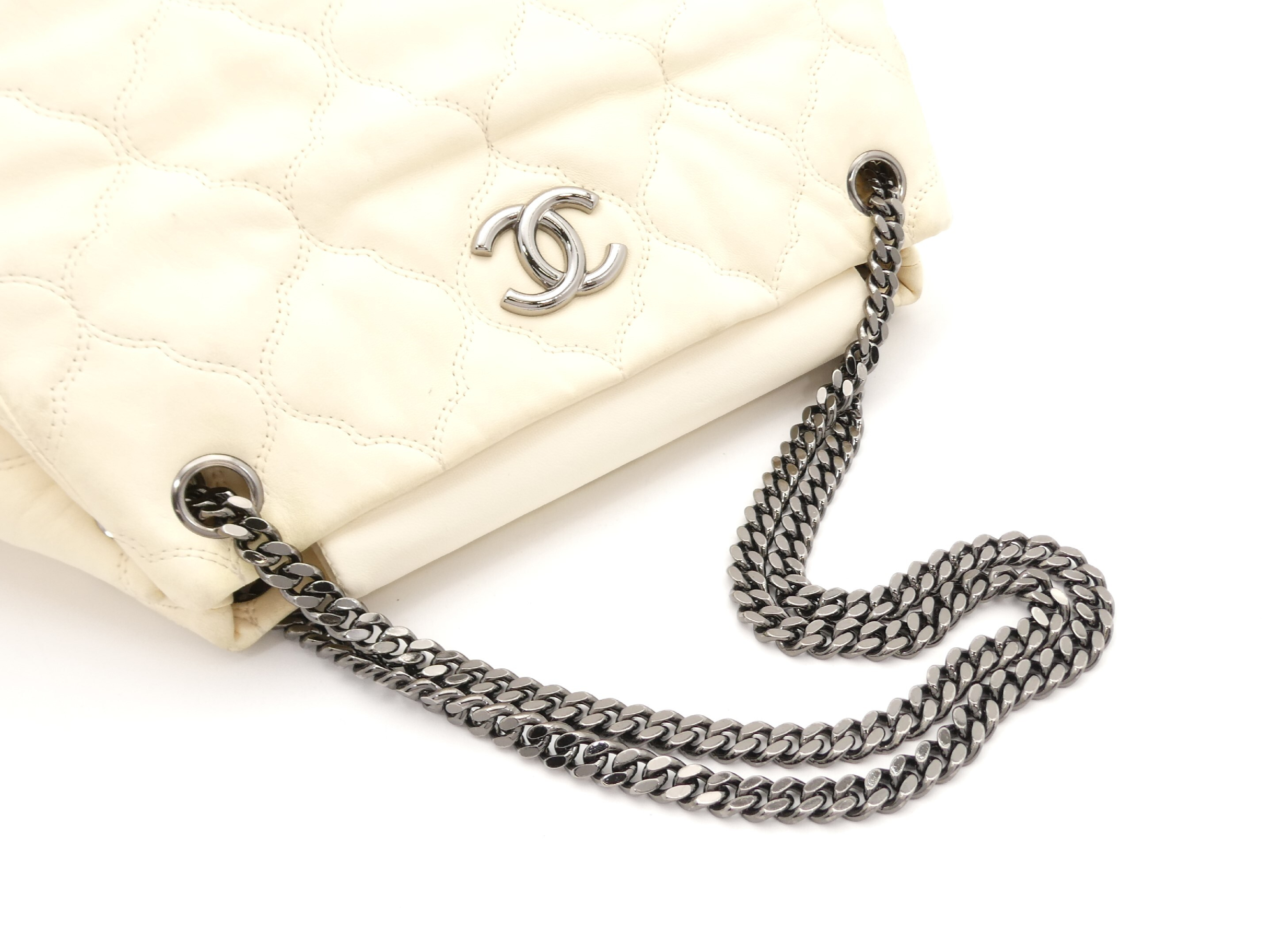 Coco Mark Quilted Leather Chain Tote Bag — view 6