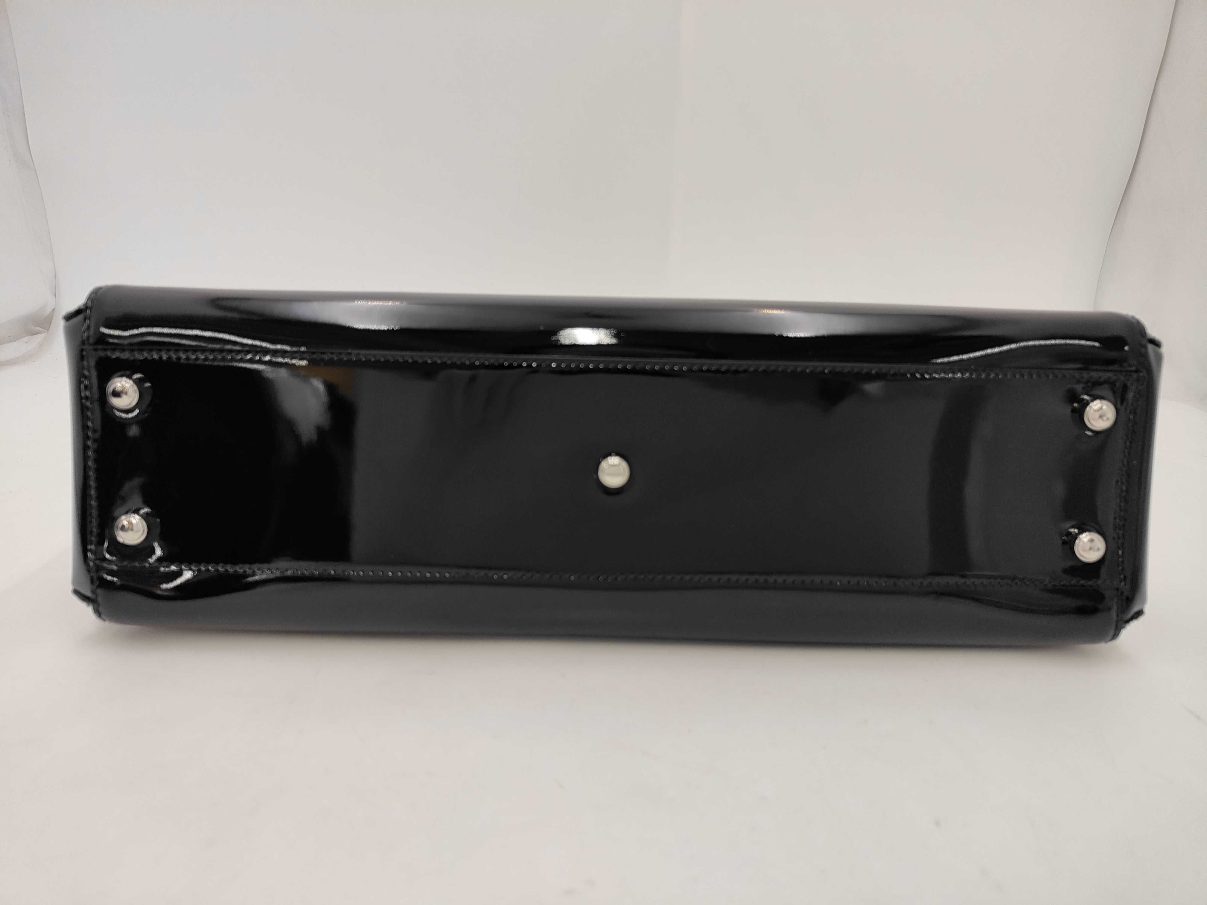 Marcello de Cartier SM L1000933 Patent Leather Black Enamel Handbag — view 6
