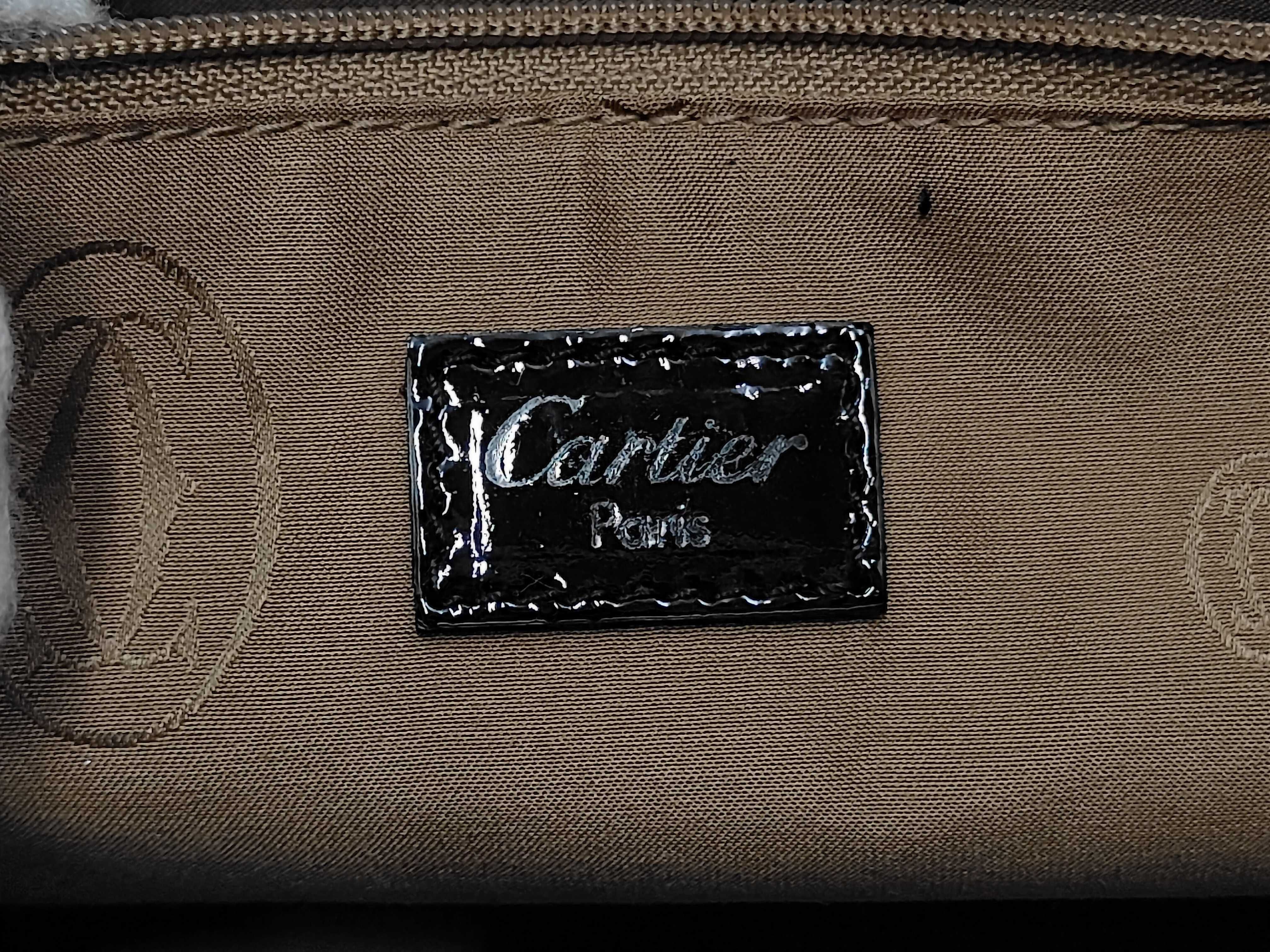 Marcello de Cartier SM L1000933 Patent Leather Black Enamel Handbag — view 10