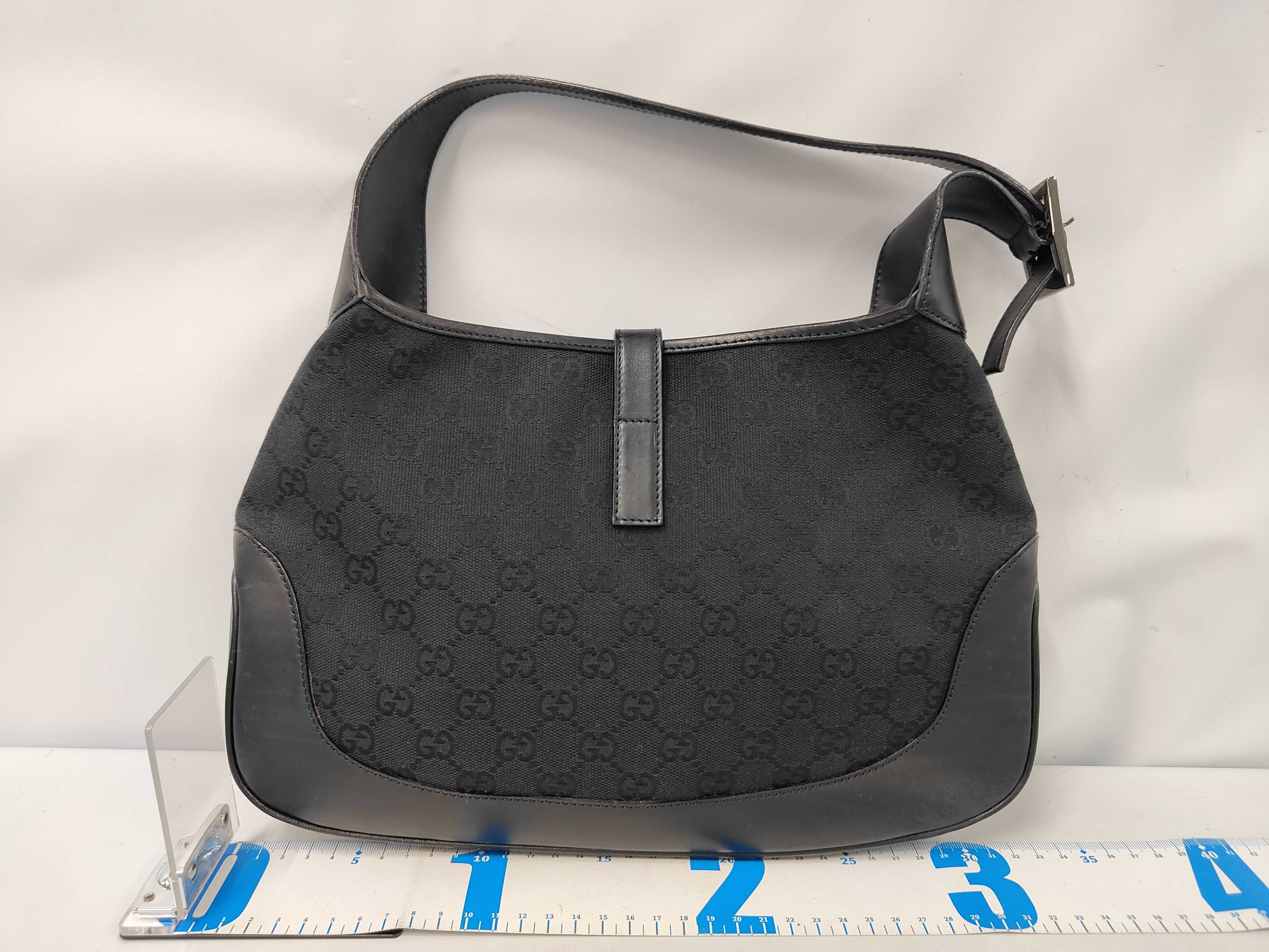 Jackie GG Canvas Leather Black 001・33062684 One-Shoulder Bag — view 2