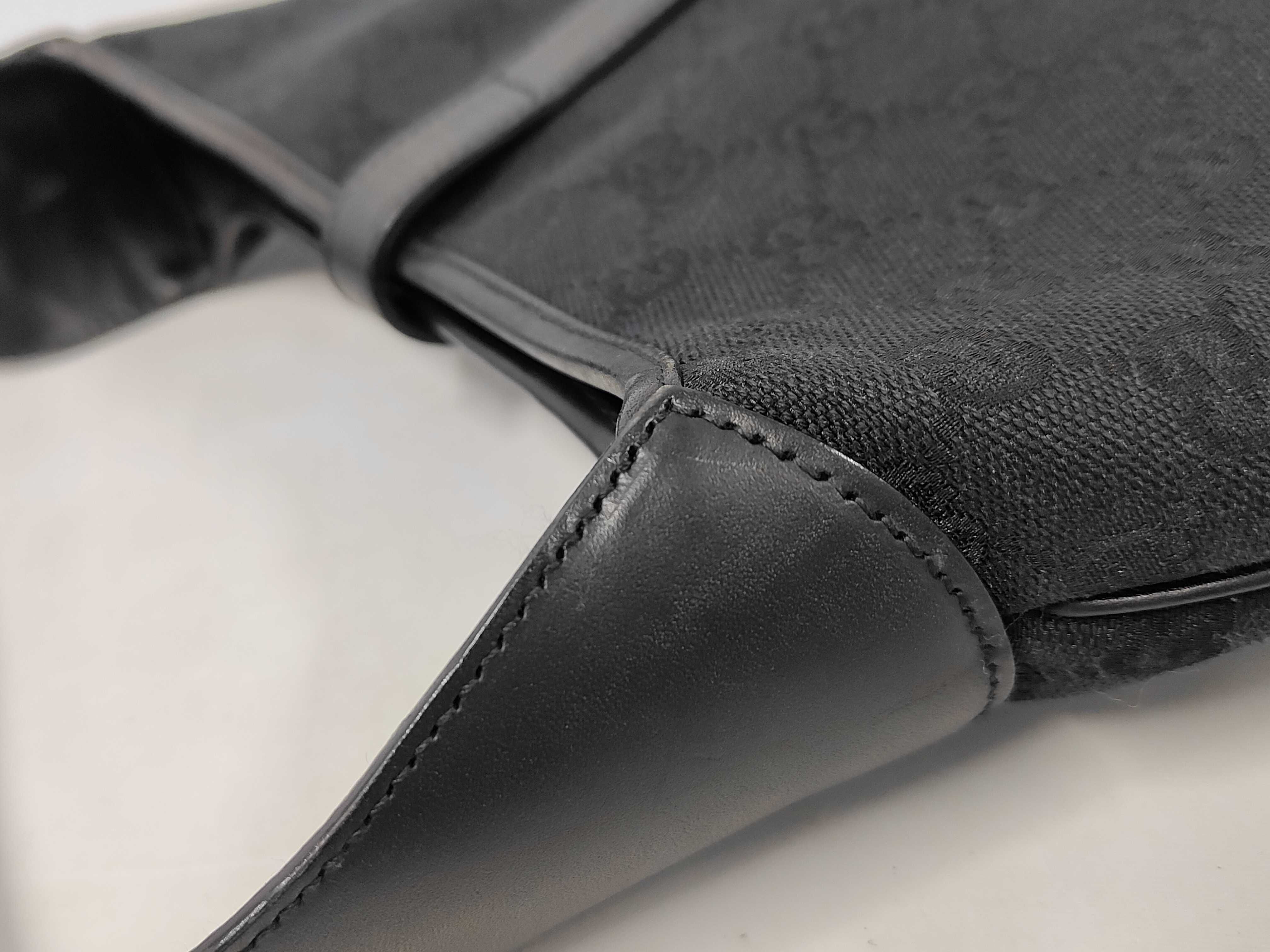 Jackie GG Canvas Leather Black 001・33062684 One-Shoulder Bag — view 6