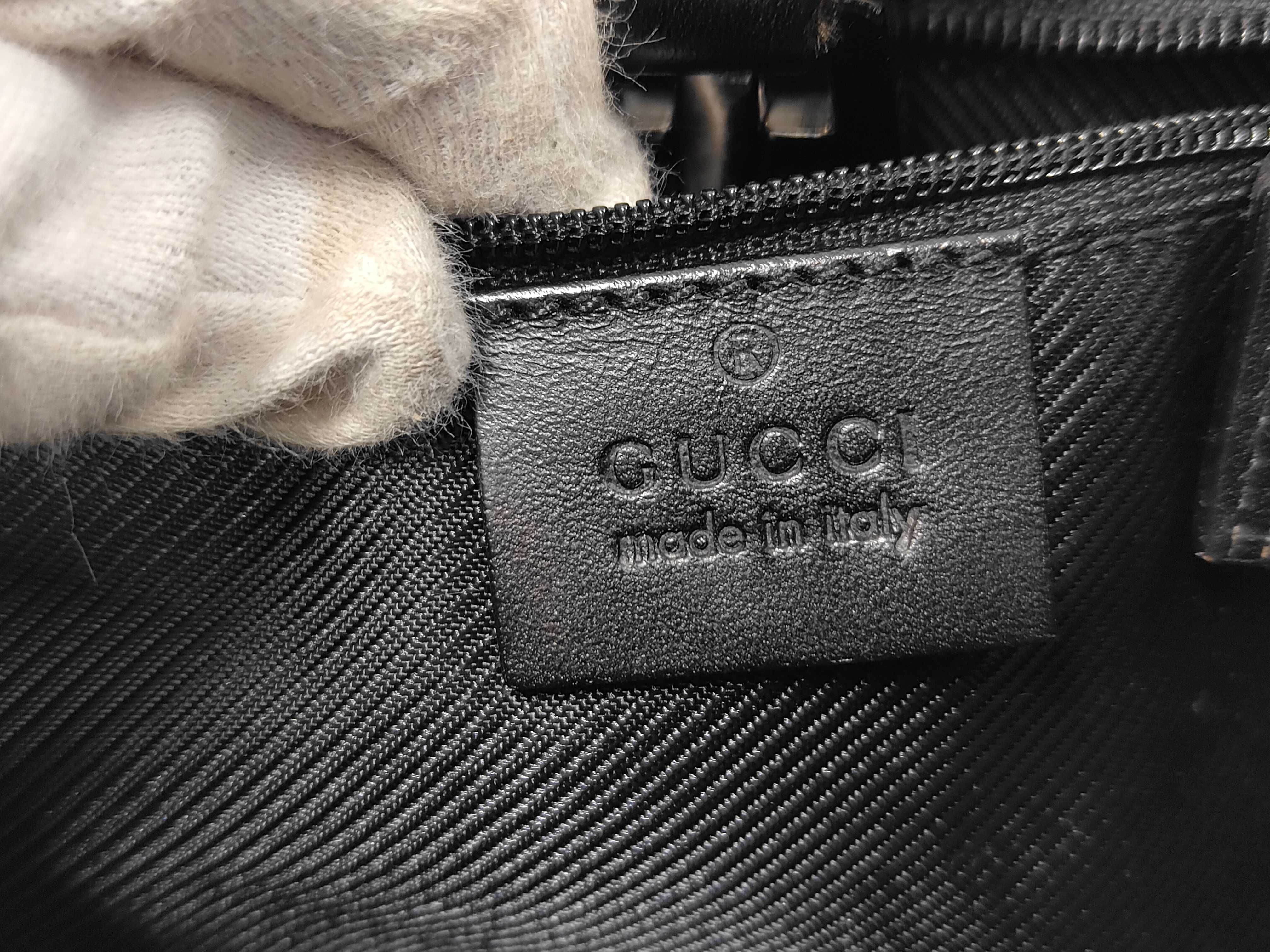 Jackie GG Canvas Leather Black 001・33062684 One-Shoulder Bag — view 9
