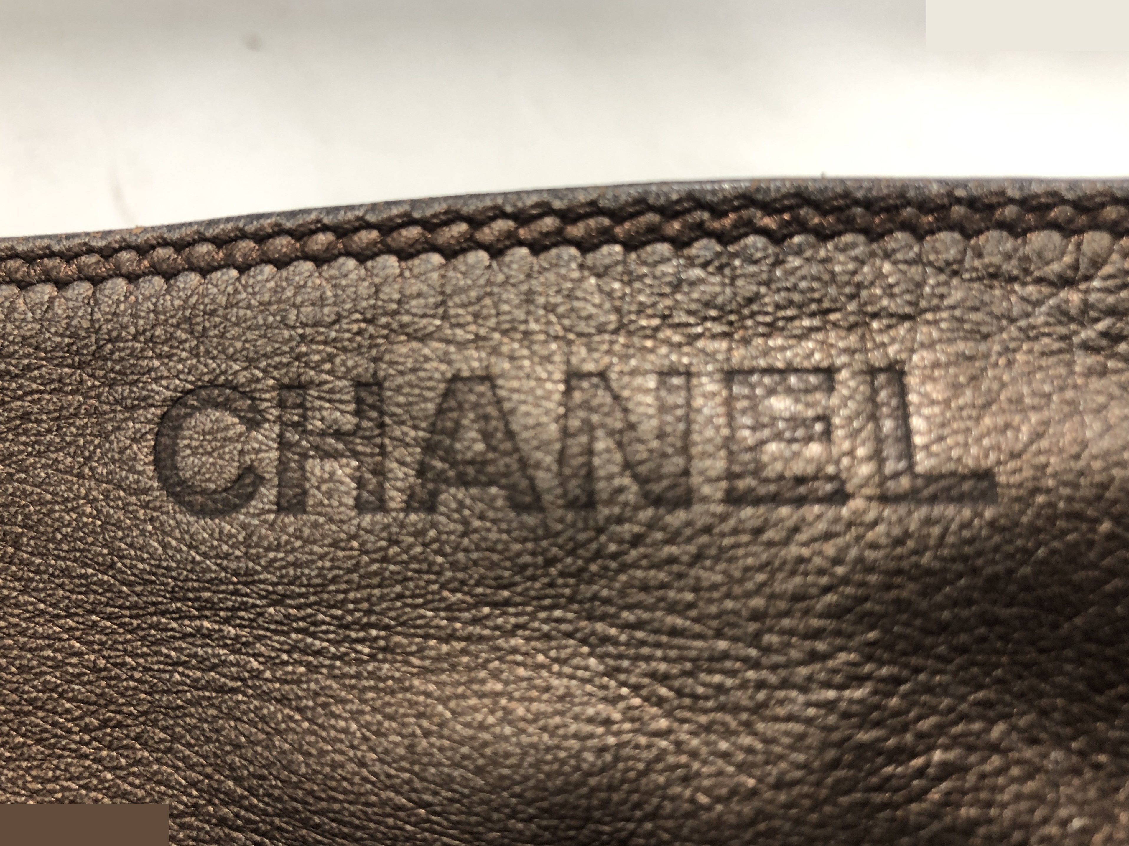 logo shoulder bag, leather, brown — view 7