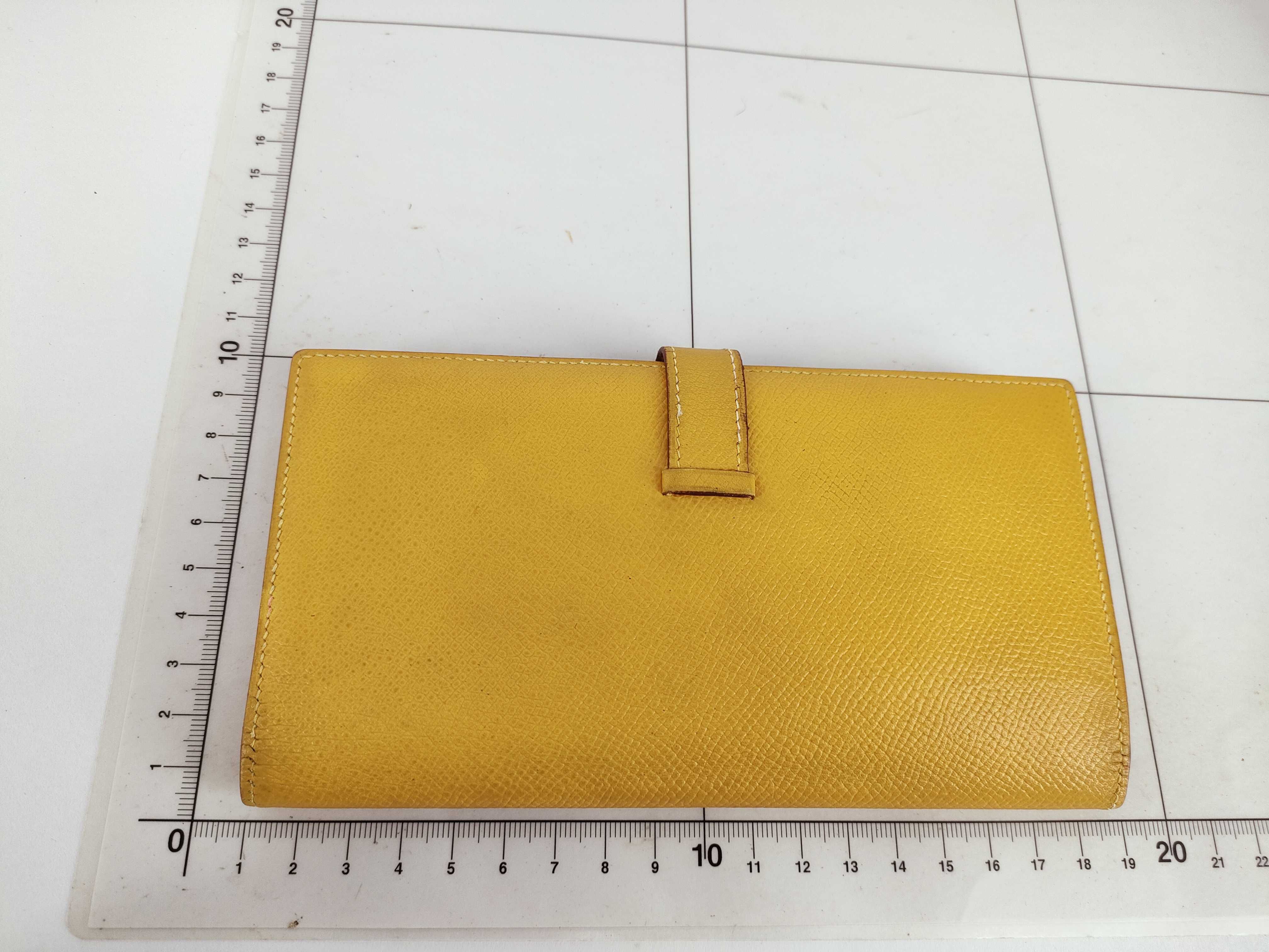 Bearn Soufflé Epsom Leather Jaune Ambre Wallet with Z Stamp — view 2