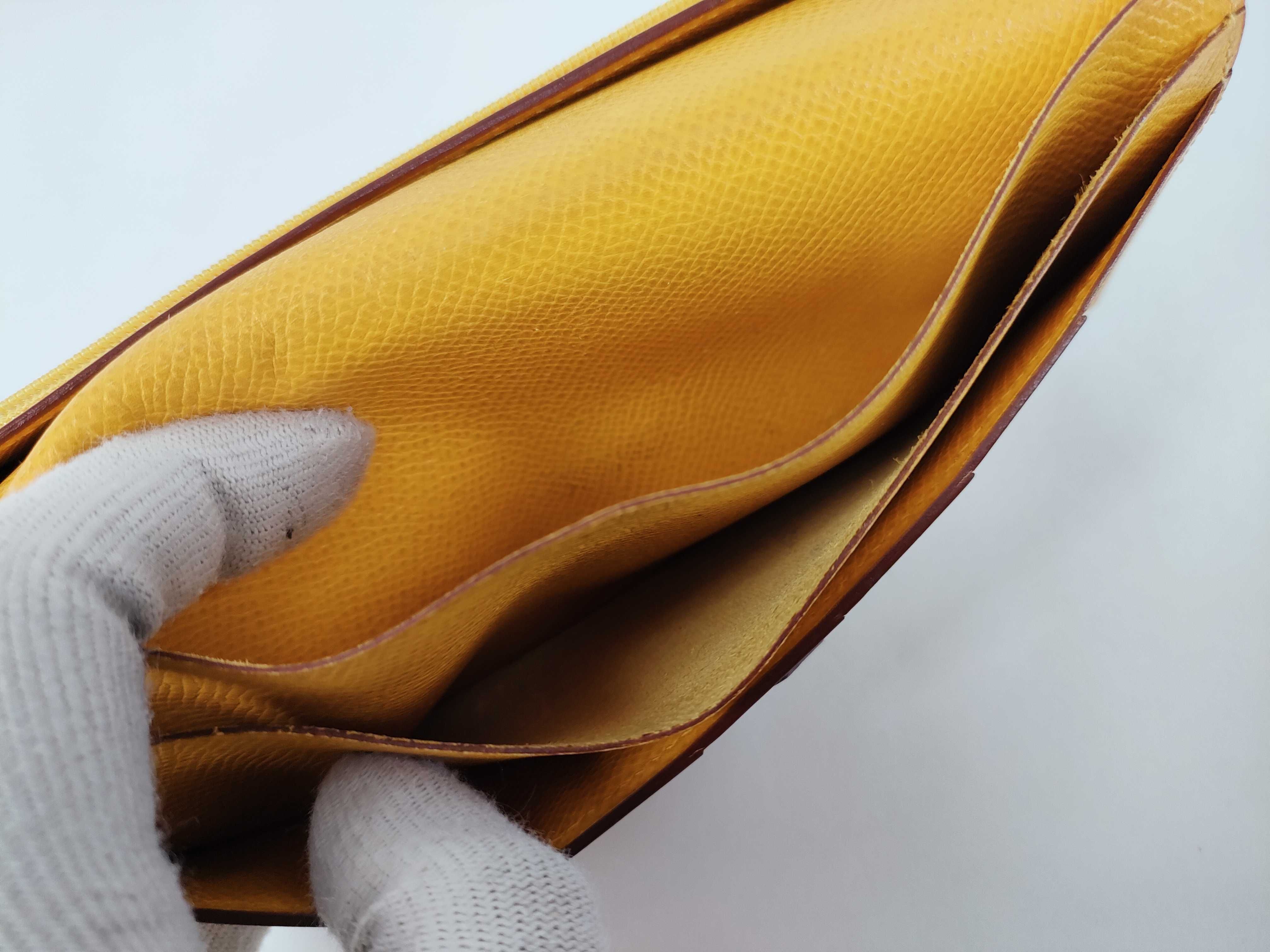 Bearn Soufflé Epsom Leather Jaune Ambre Wallet with Z Stamp — view 11